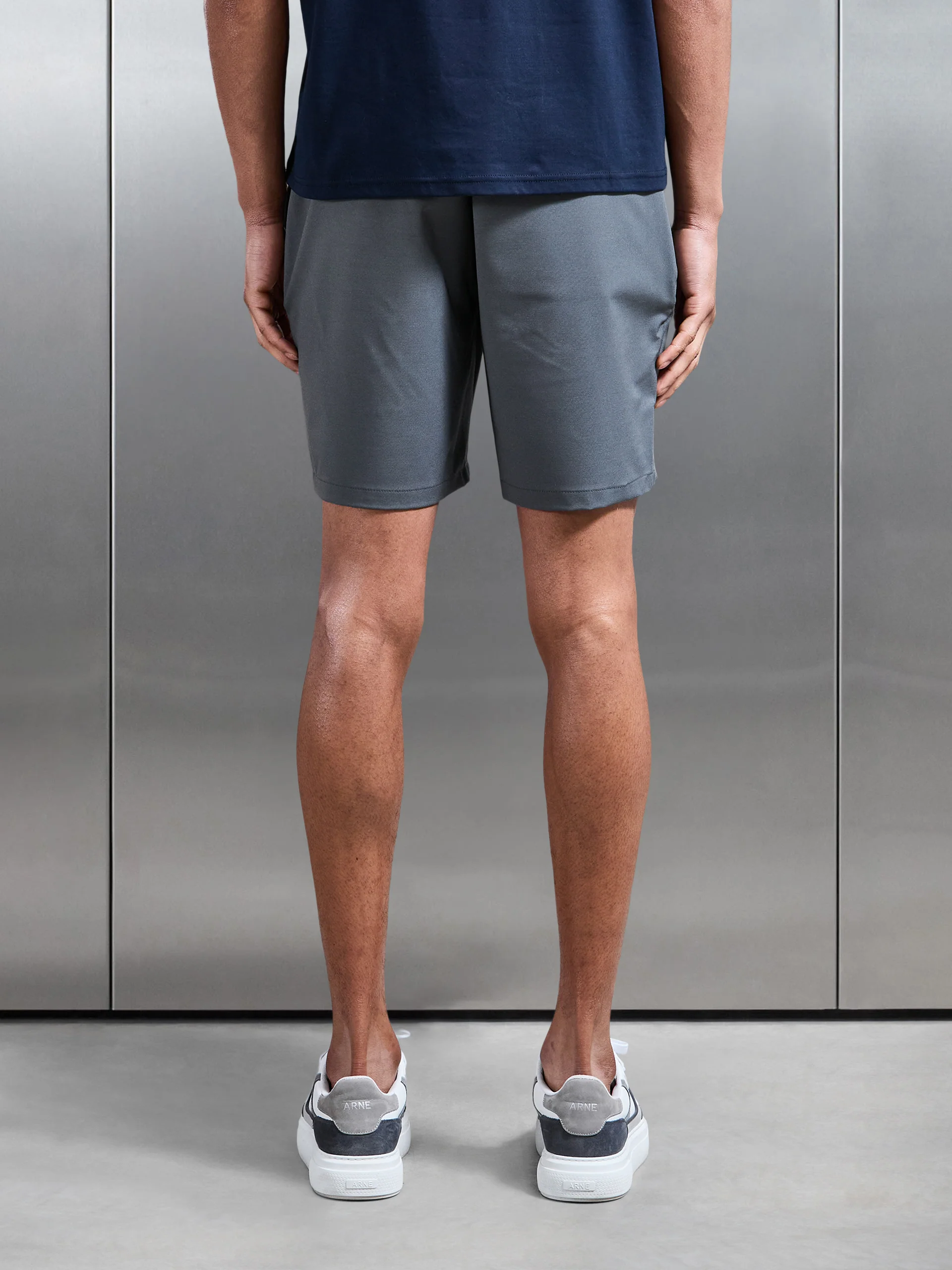 Crease Resistant Stretch Chino Short in Grey - Image 8