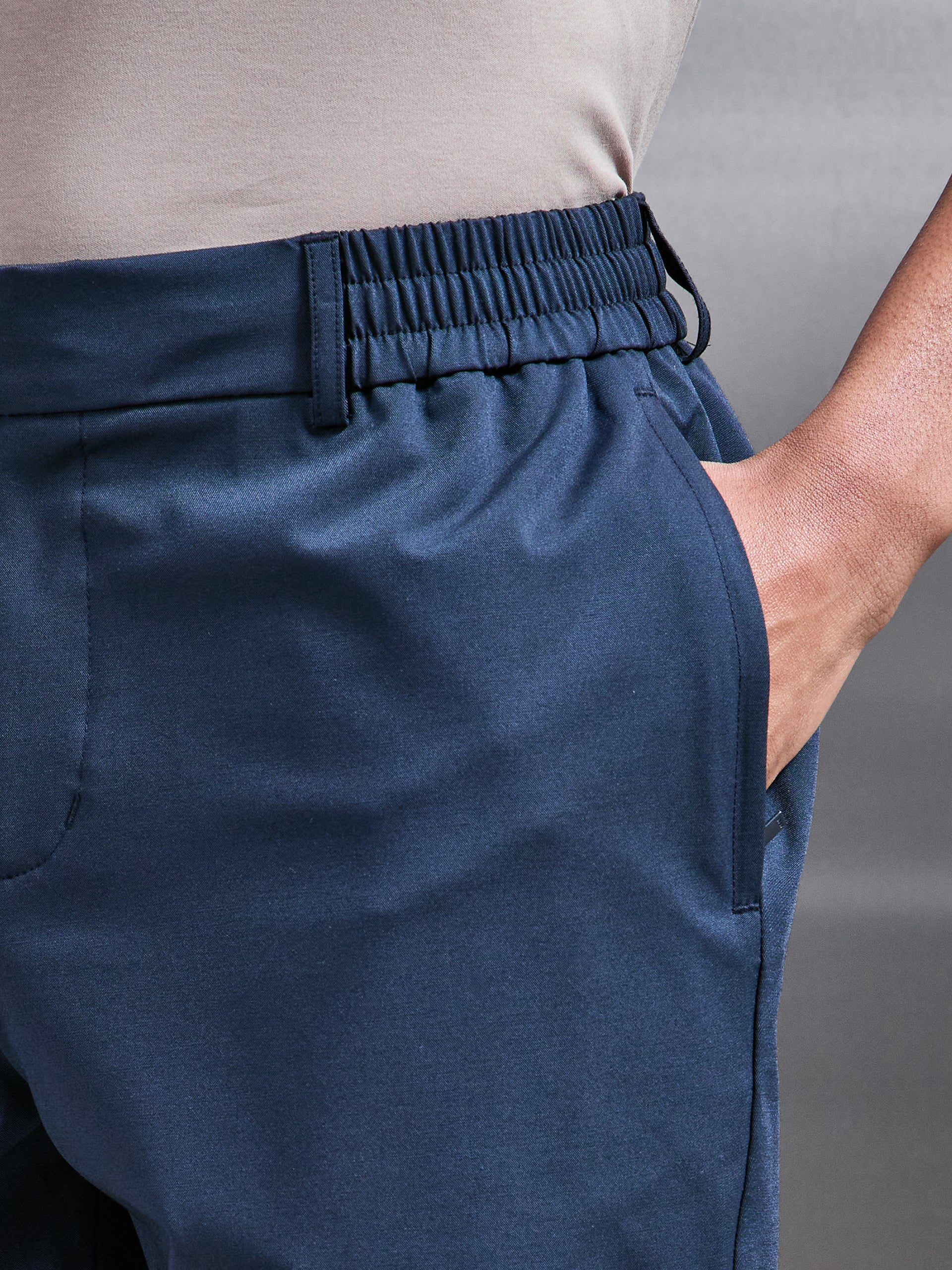 Crease Resistant Stretch Chino Short in Navy - Image 6