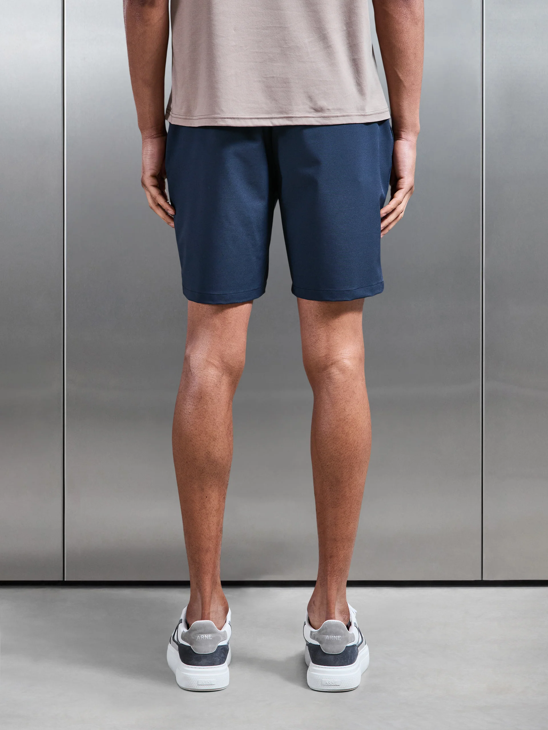 Crease Resistant Stretch Chino Short in Navy - Image 8