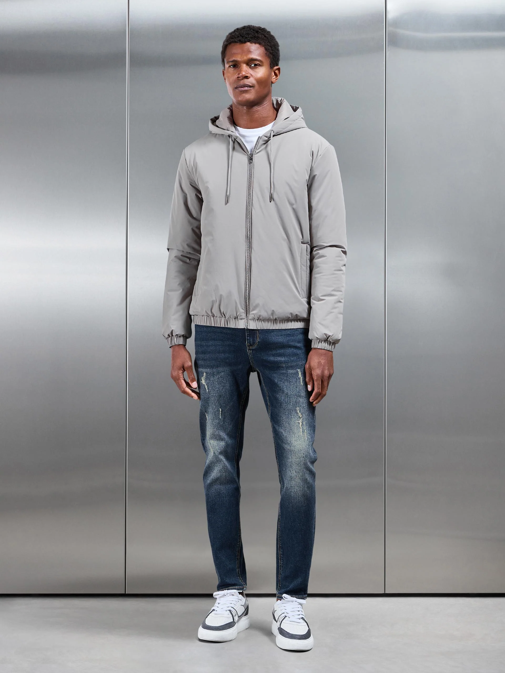 Distressed Denim Jeans in Vintage Blue - Image 2