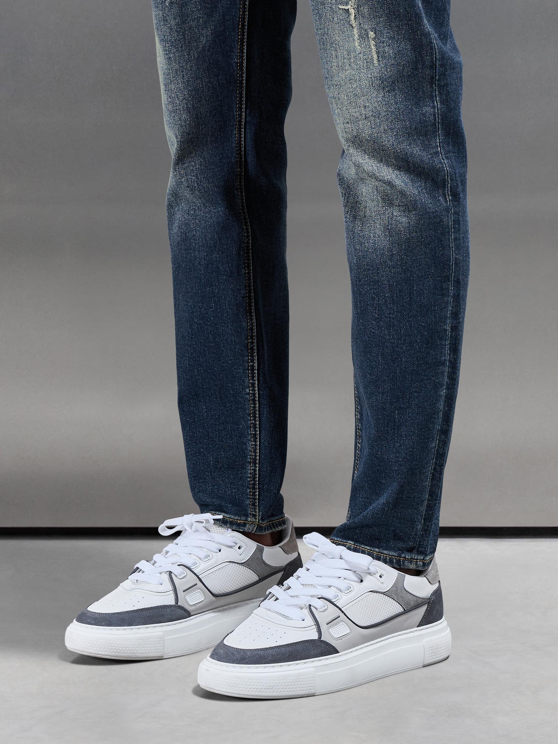 Distressed Denim Jeans in Vintage Blue - Image 4
