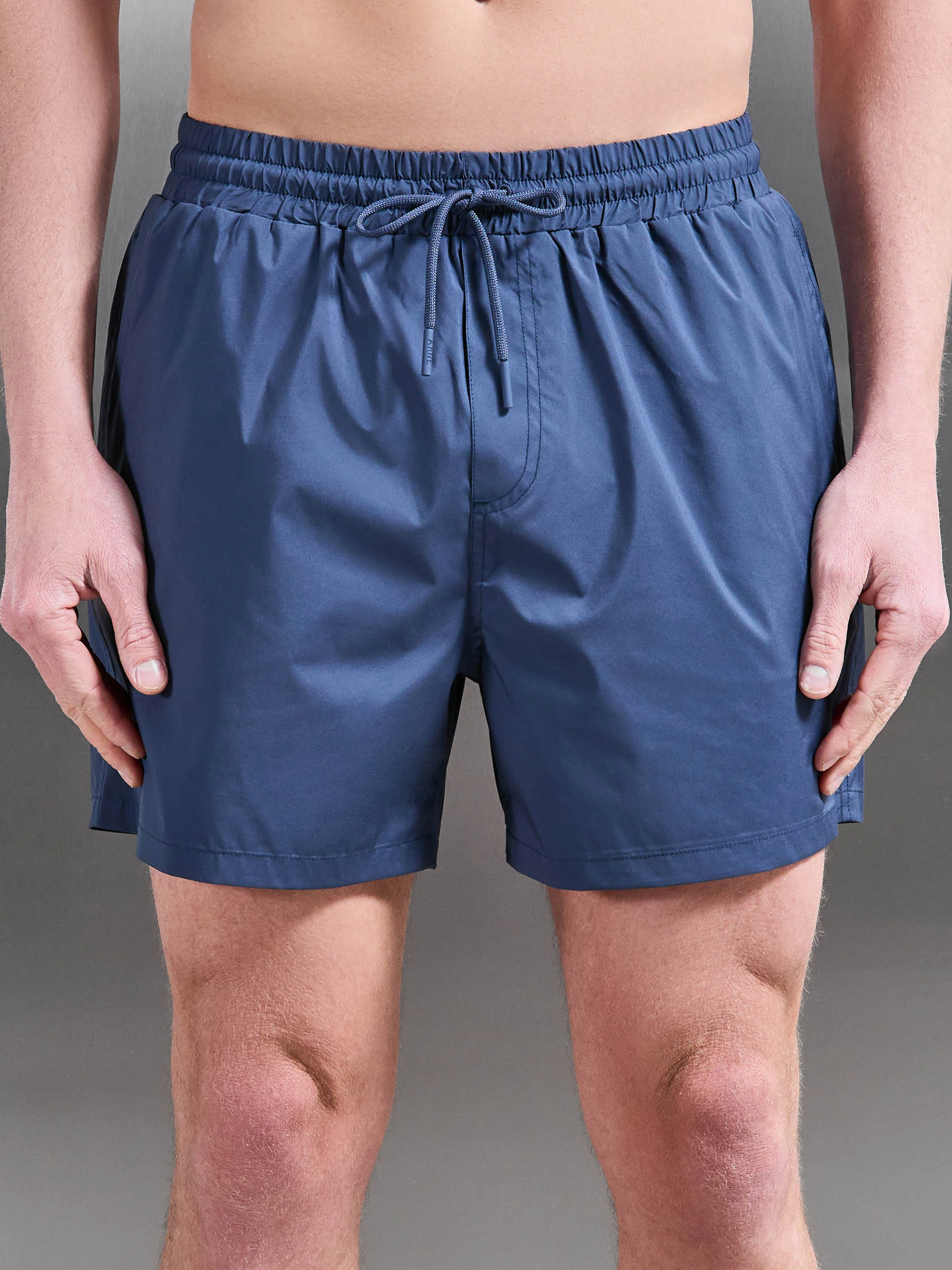 Essential Drawstring Shell Swim Short in Steel Blue - Image 4