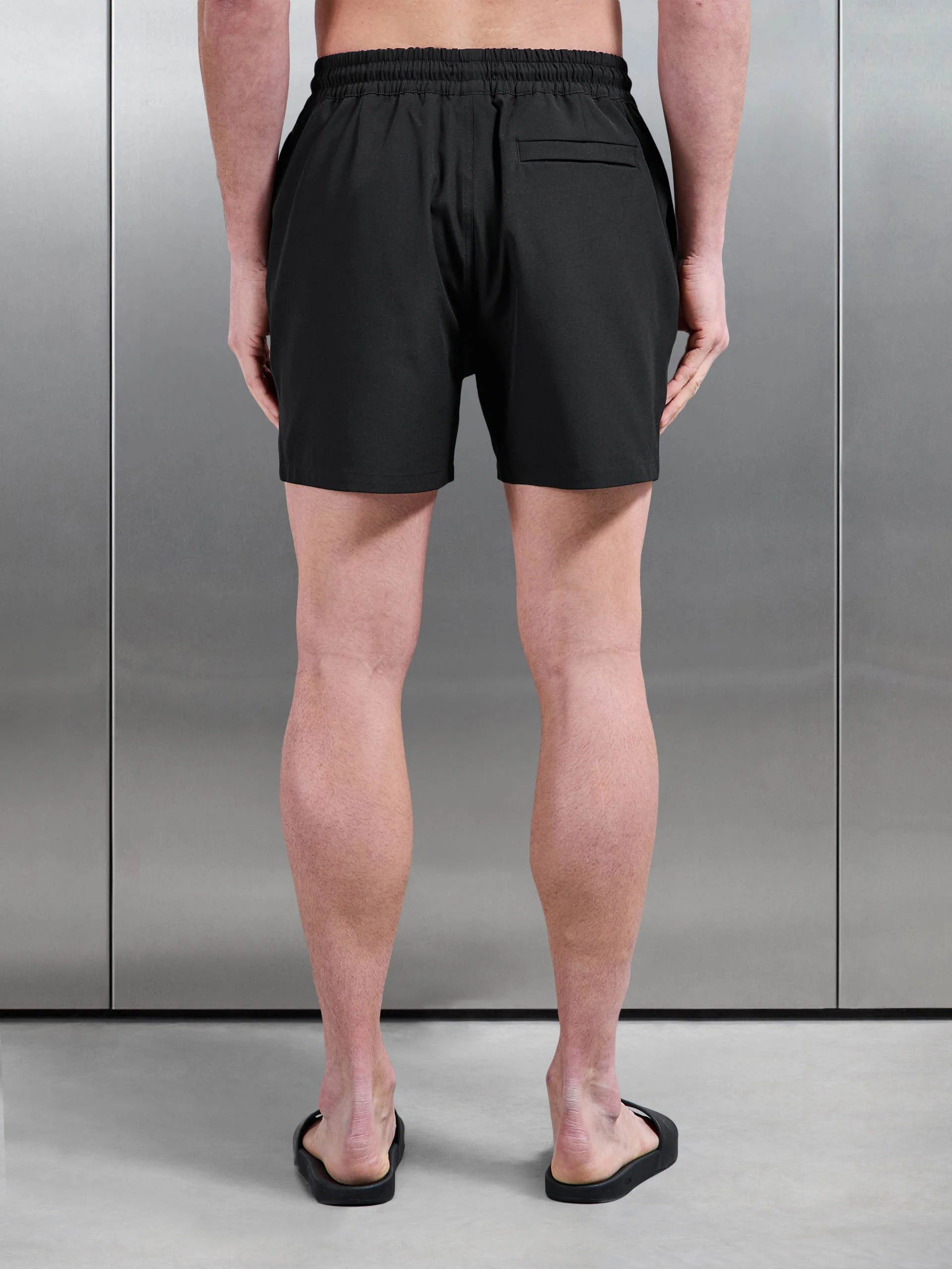 Essential Drawstring Swim Short in Black - Image 3