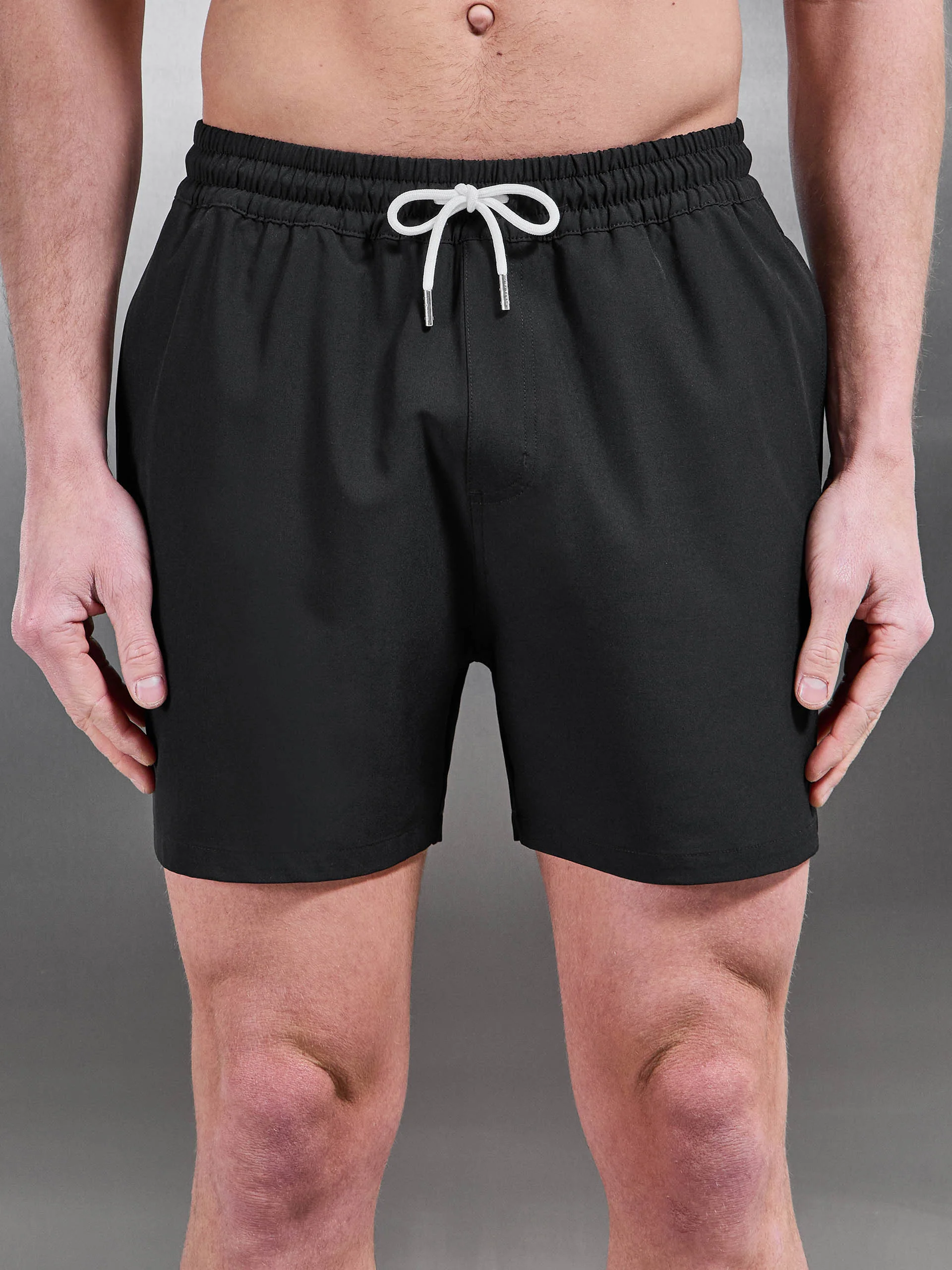 Essential Drawstring Swim Short in Black - Image 4