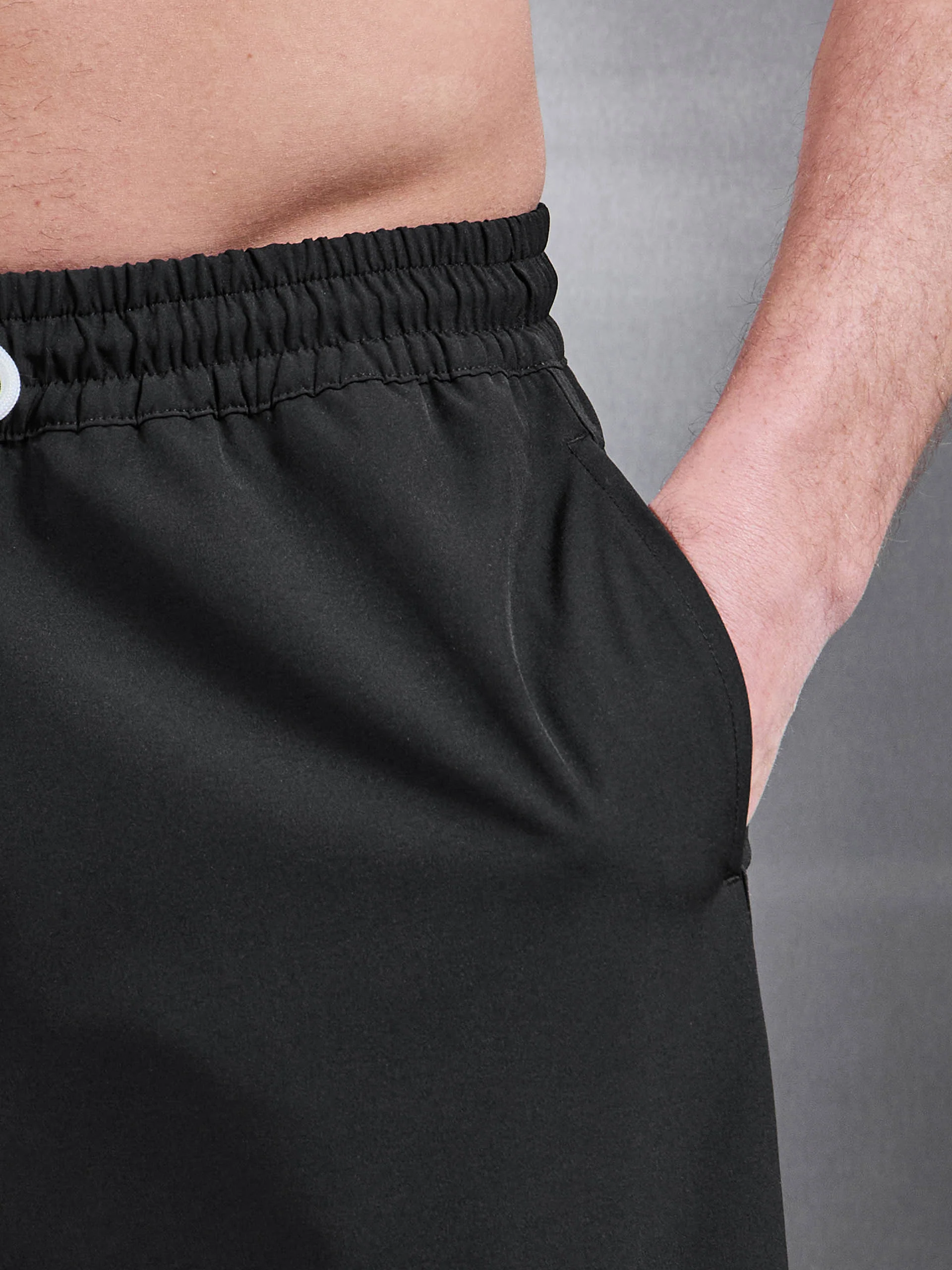 Essential Drawstring Swim Short in Black - Image 5