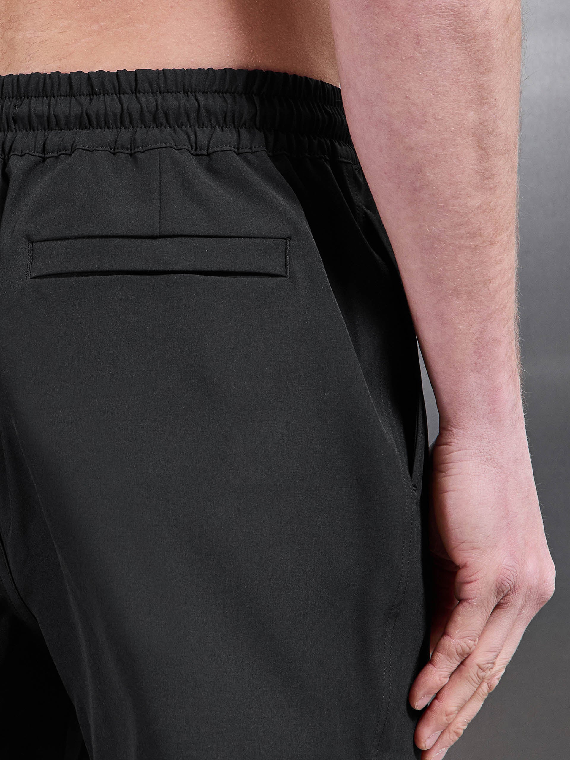 Essential Drawstring Swim Short in Black - Image 6