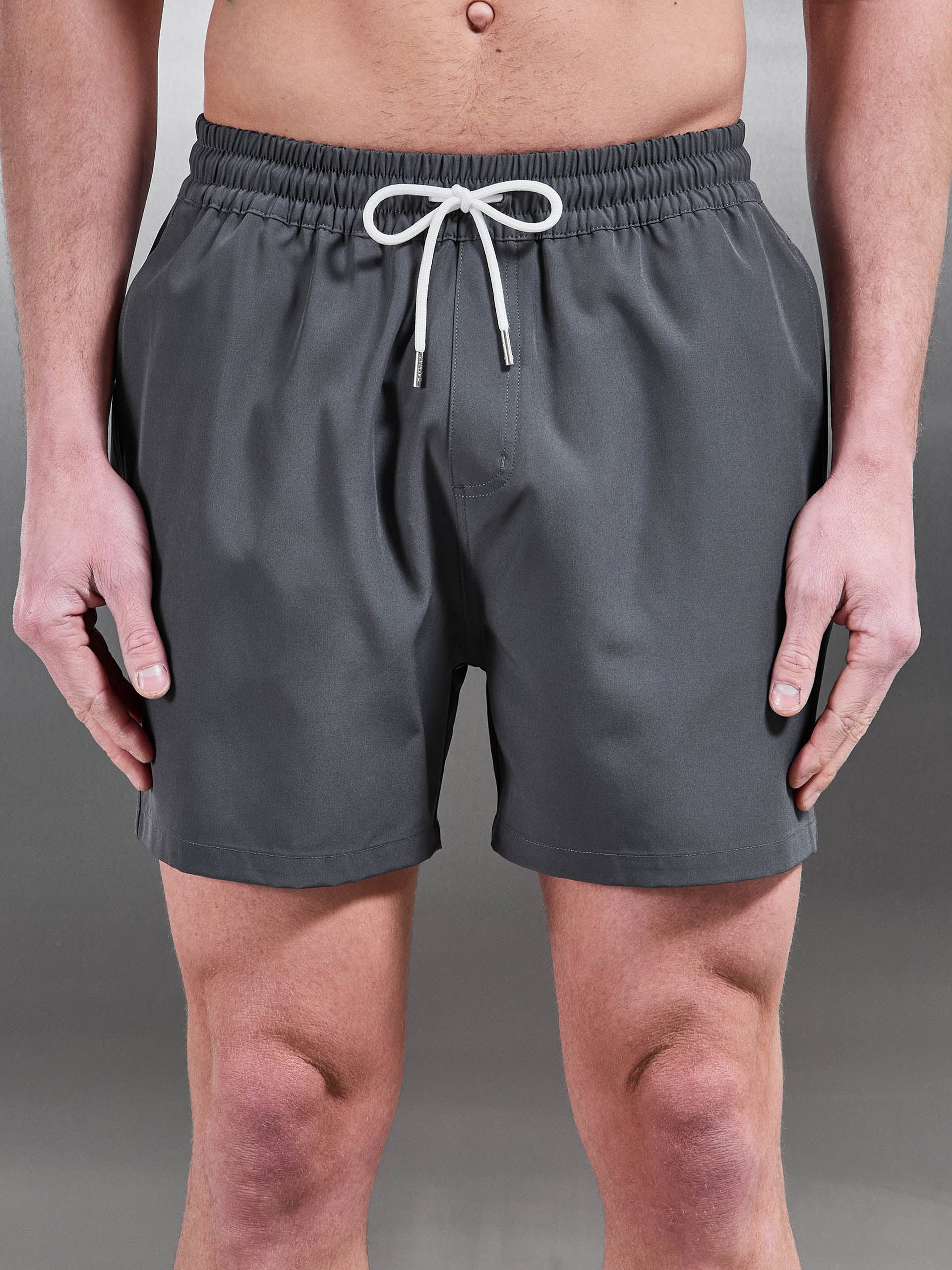 Essential Drawstring Swim Short in Grey - Image 4