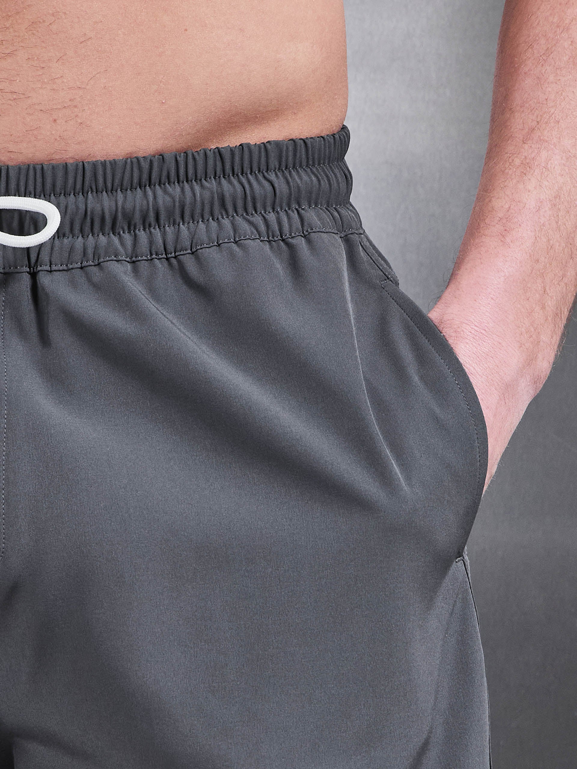 Essential Drawstring Swim Short in Grey - Image 5