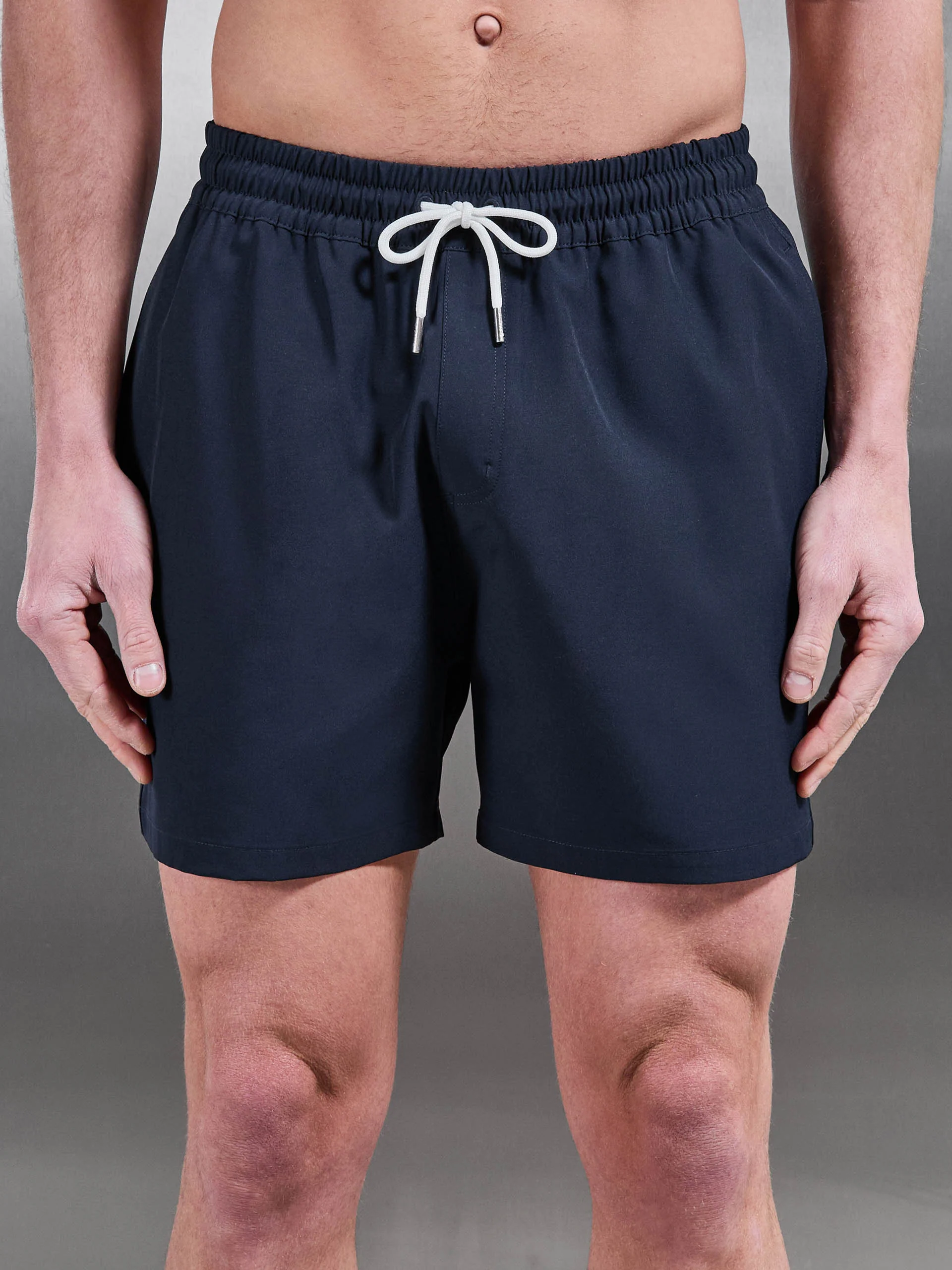 Essential Drawstring Swim Short in Navy - Image 4
