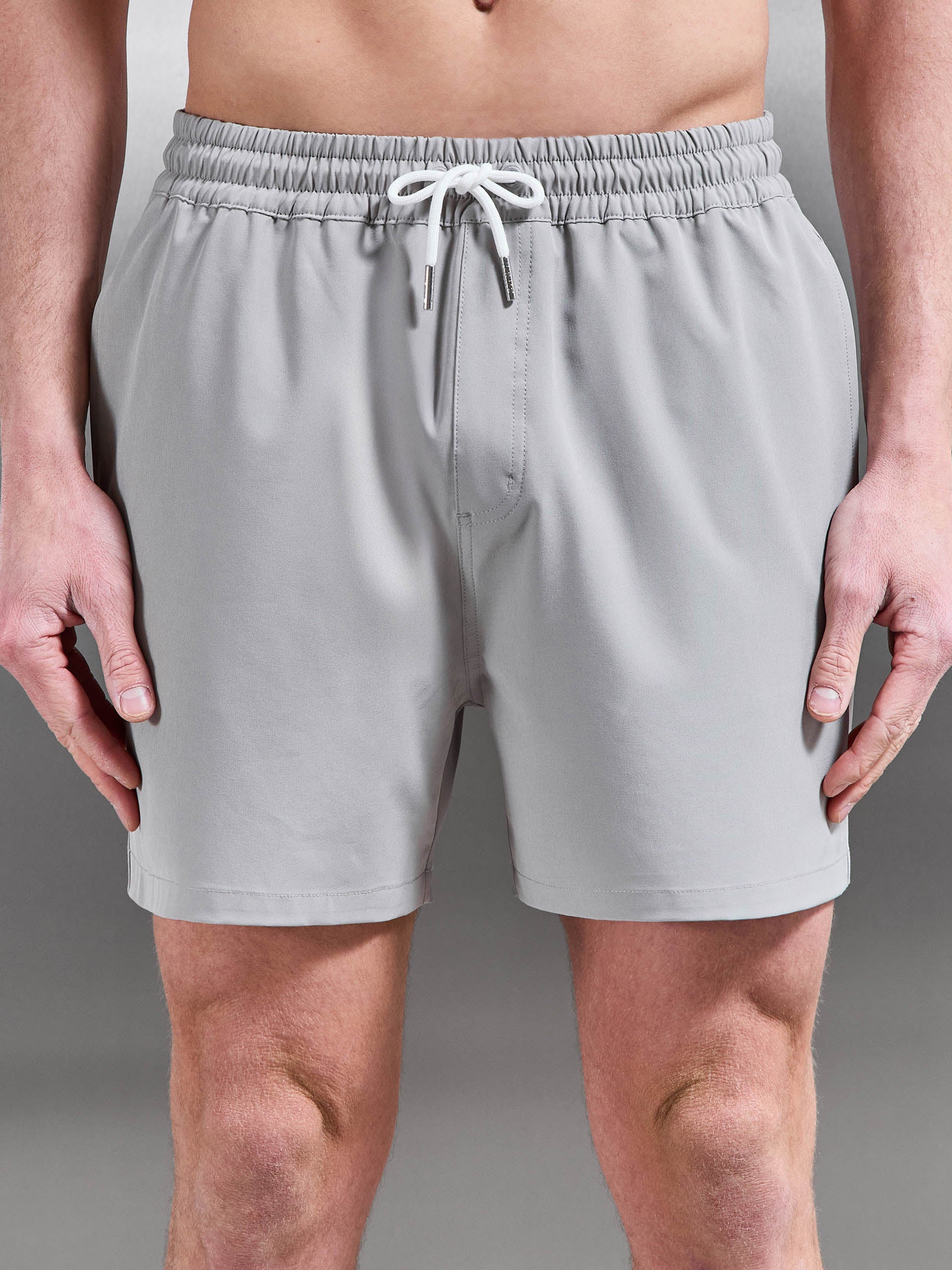 Essential Drawstring Swim Short in Stone - Image 4