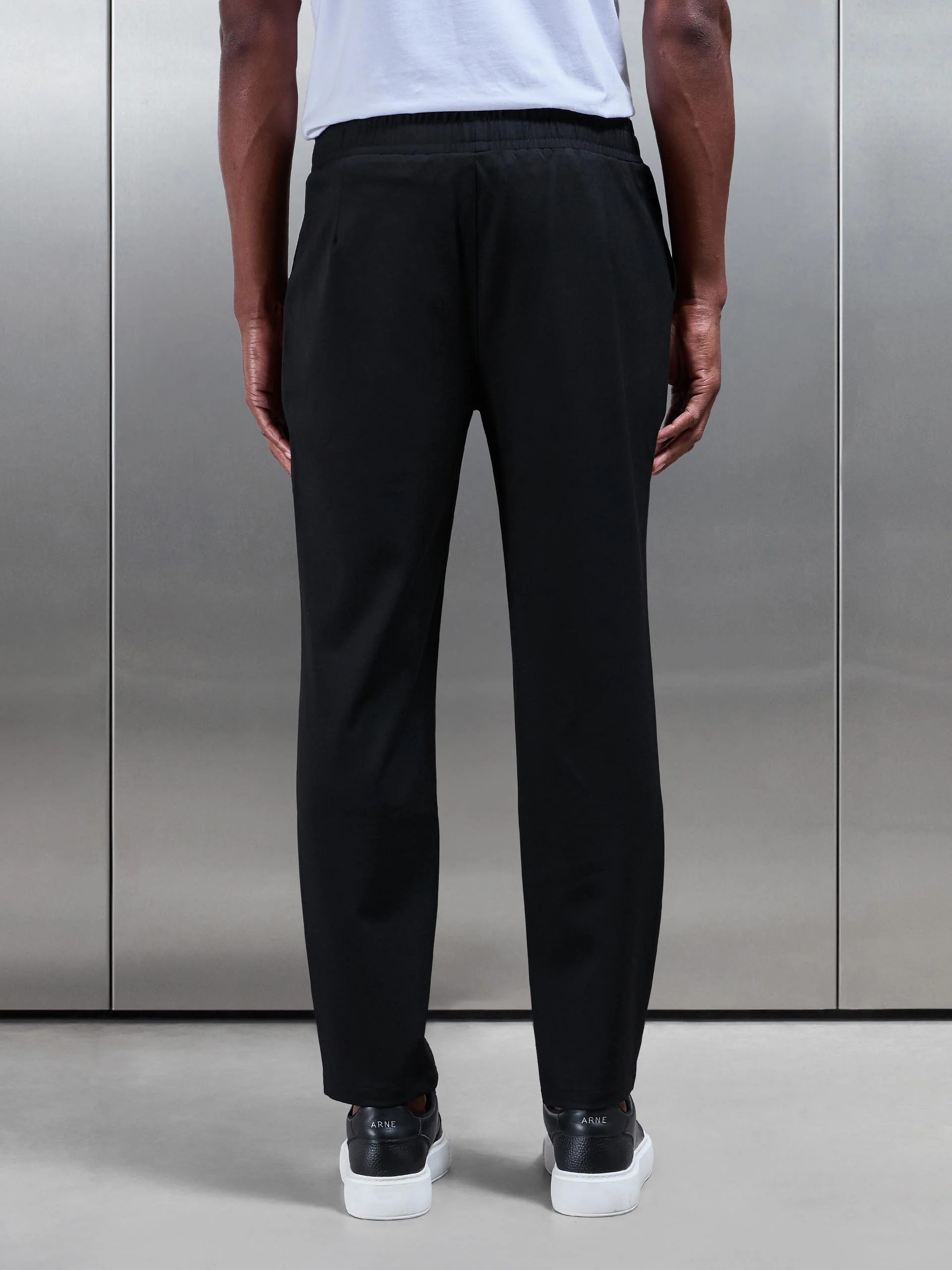 Essential Drawstring Tailored Trouser in Black - Image 5