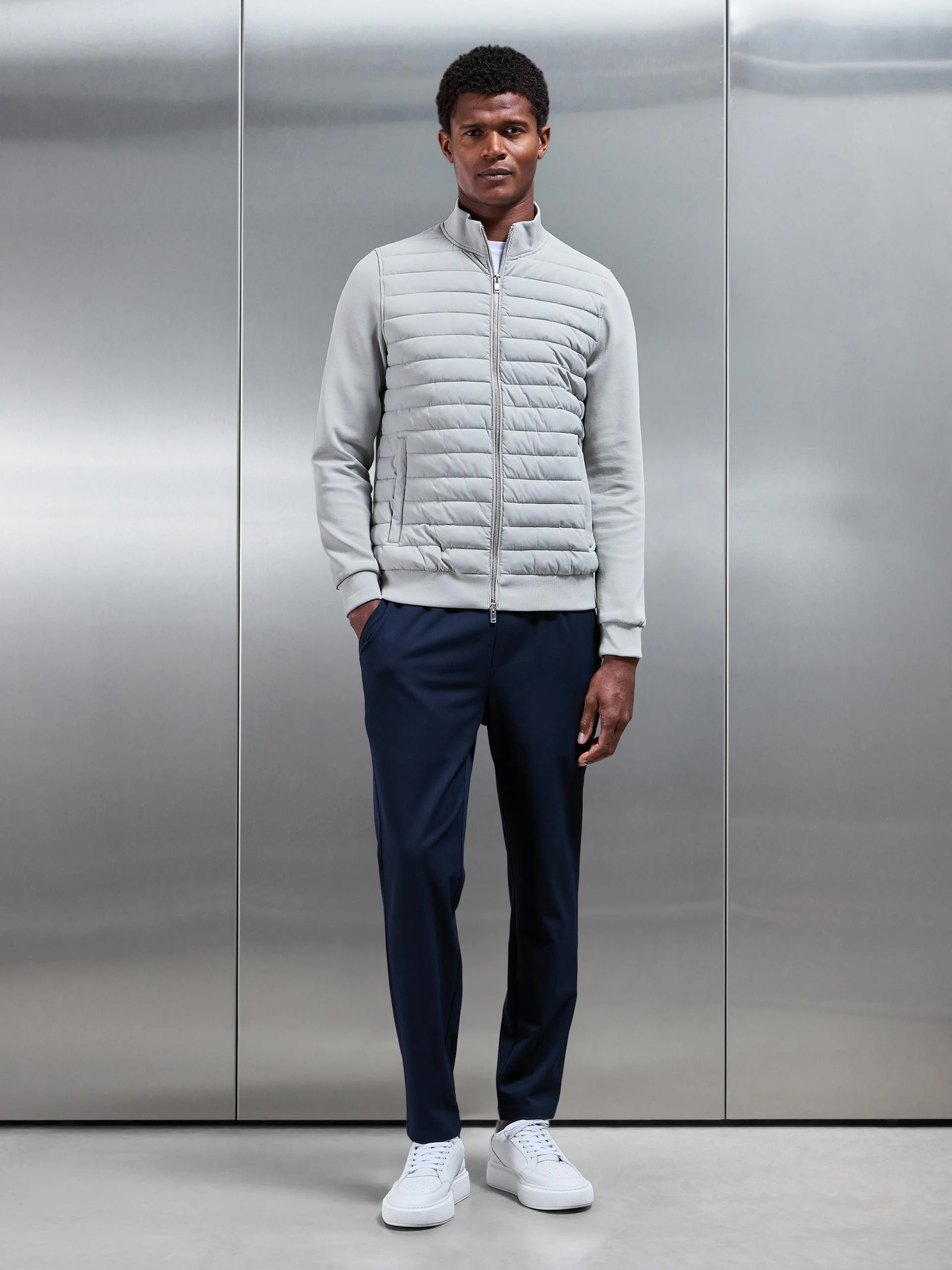 Essential Drawstring Tailored Trouser in Navy - Image 2