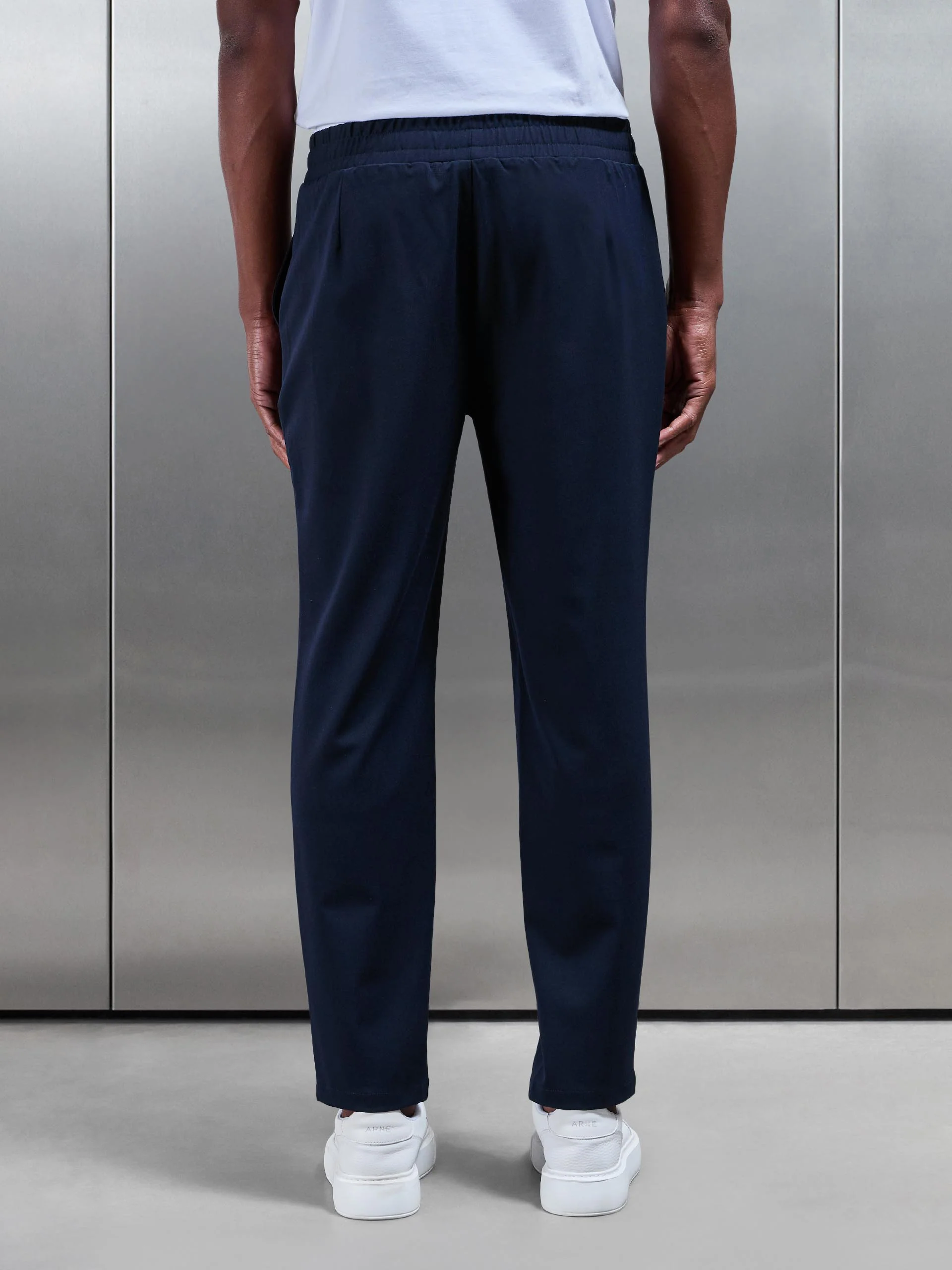 Essential Drawstring Tailored Trouser in Navy - Image 5