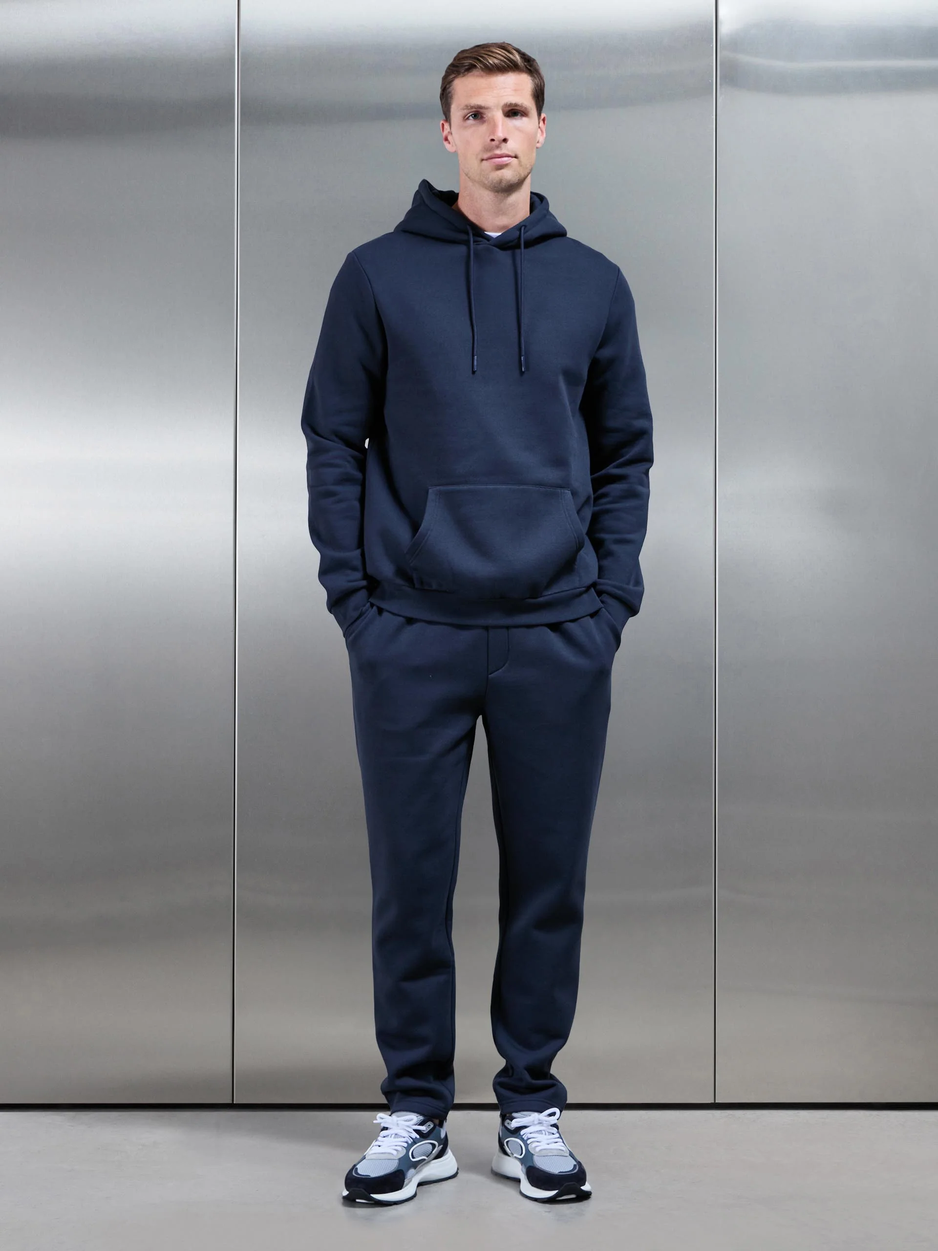 Essential Hoodie in Navy - Image 3