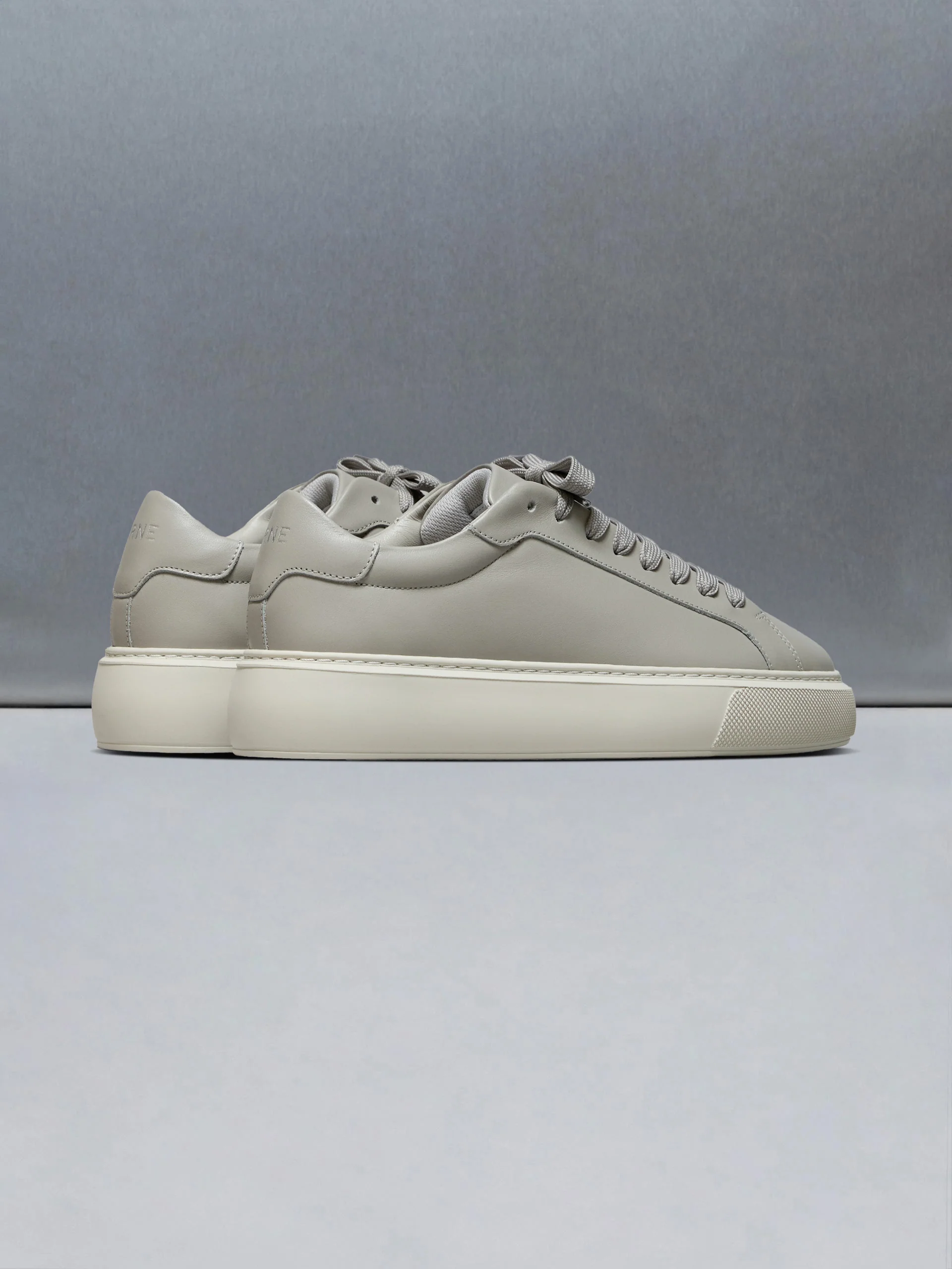Essential Leather Trainer in Beige - Image 4