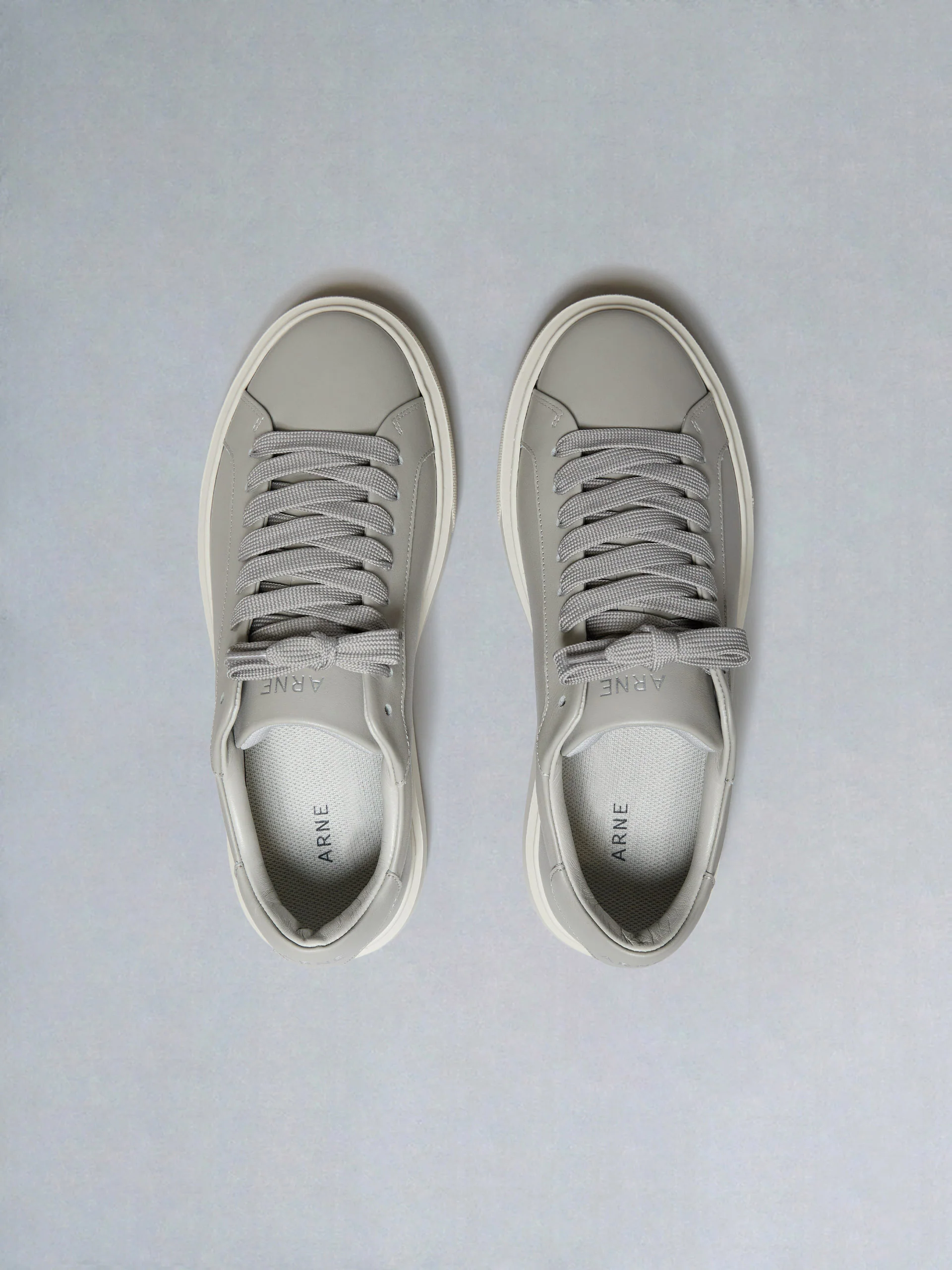 Essential Leather Trainer in Beige - Image 5