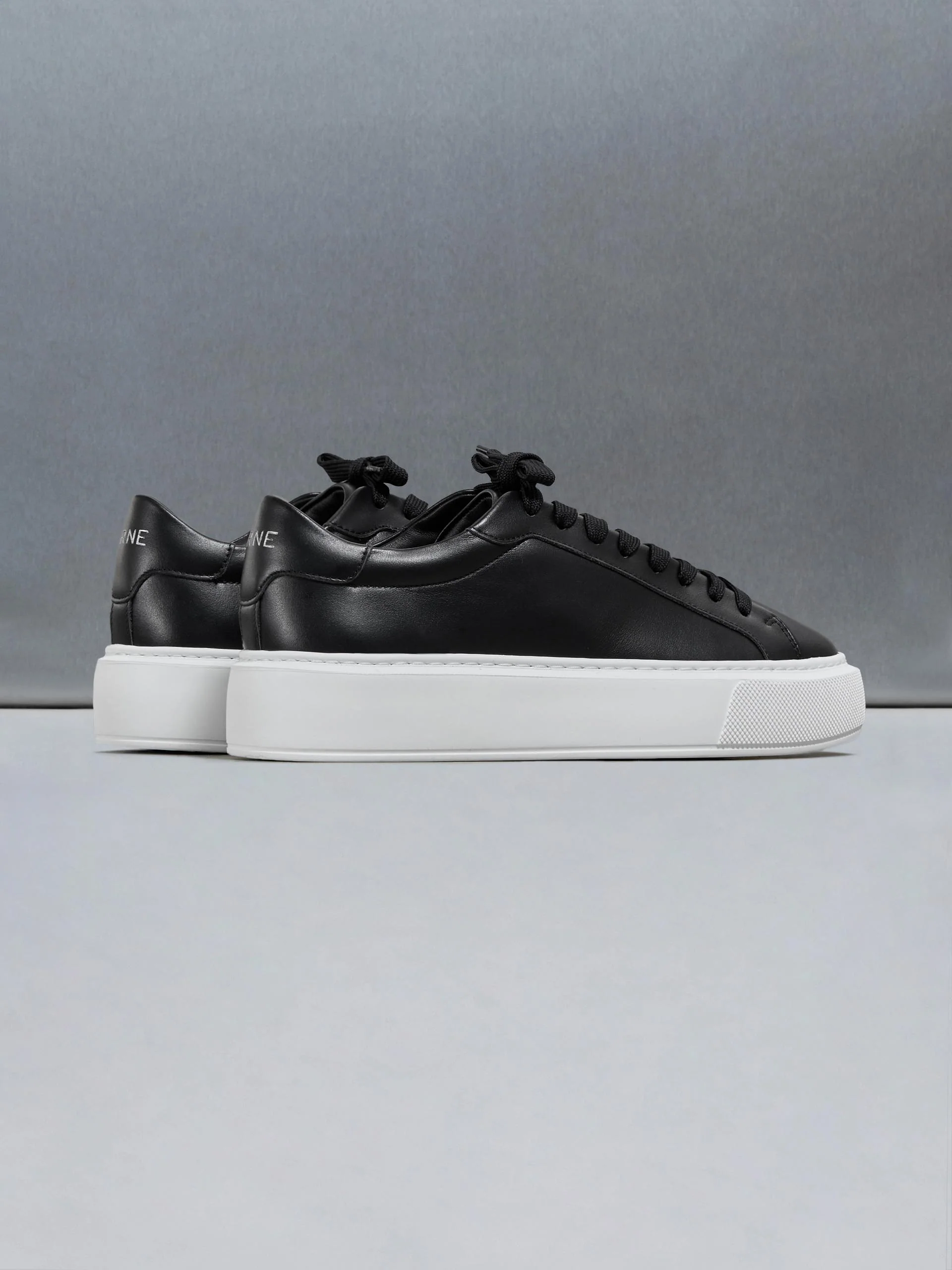 Essential Leather Trainer in Black - Image 4