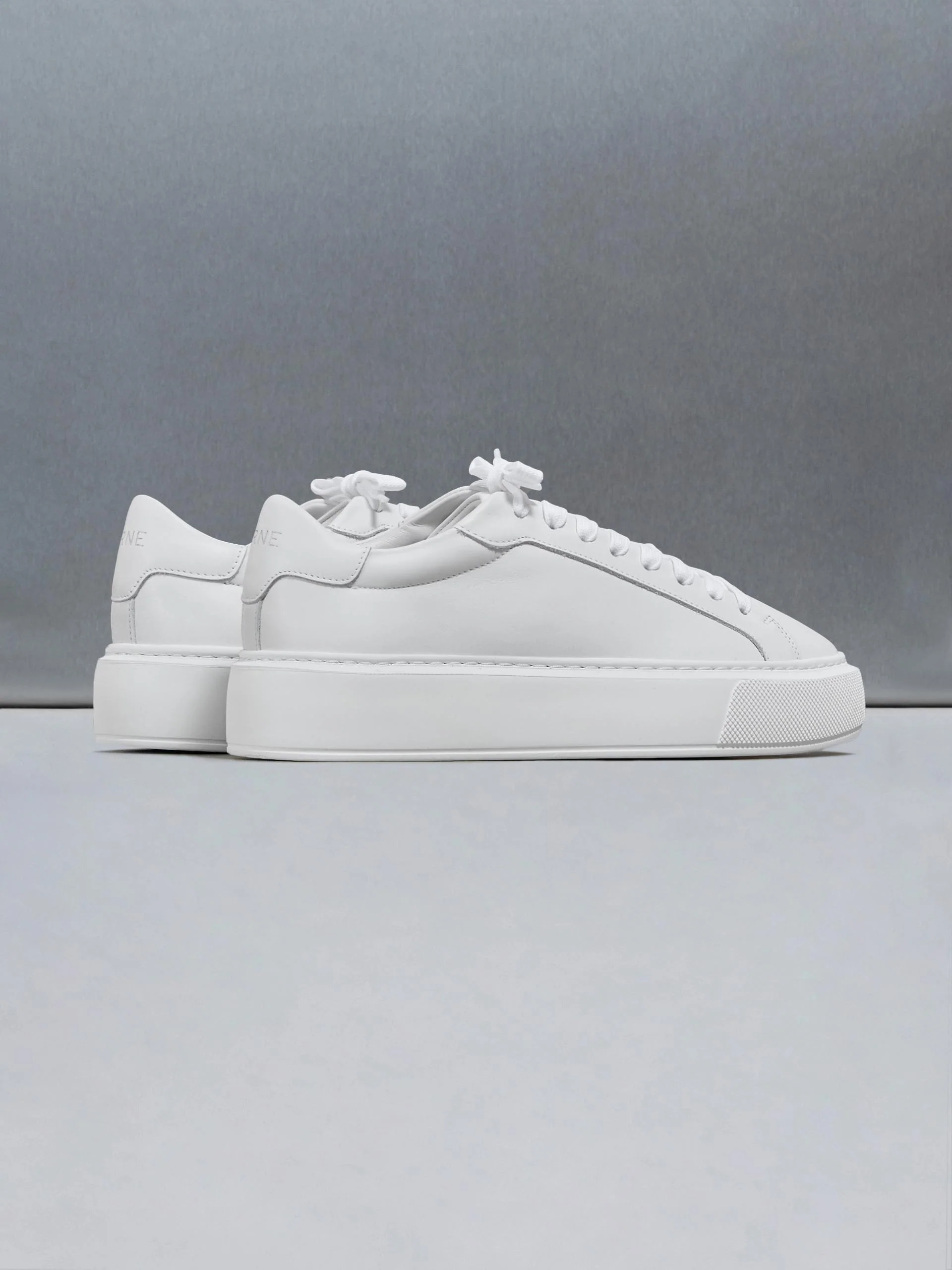Essential Leather Trainer in White - Image 4