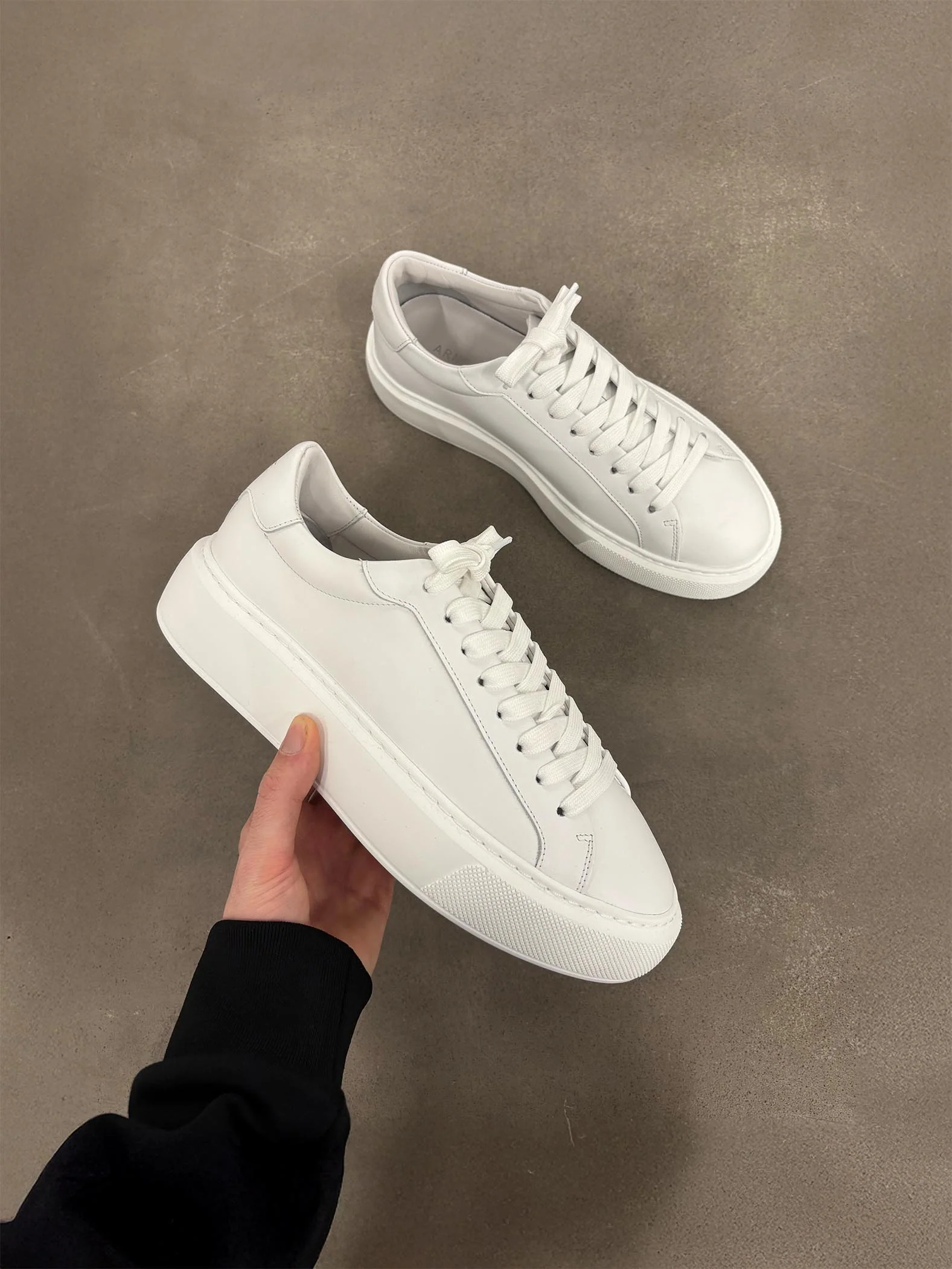 Essential Leather Trainer in White - Image 6