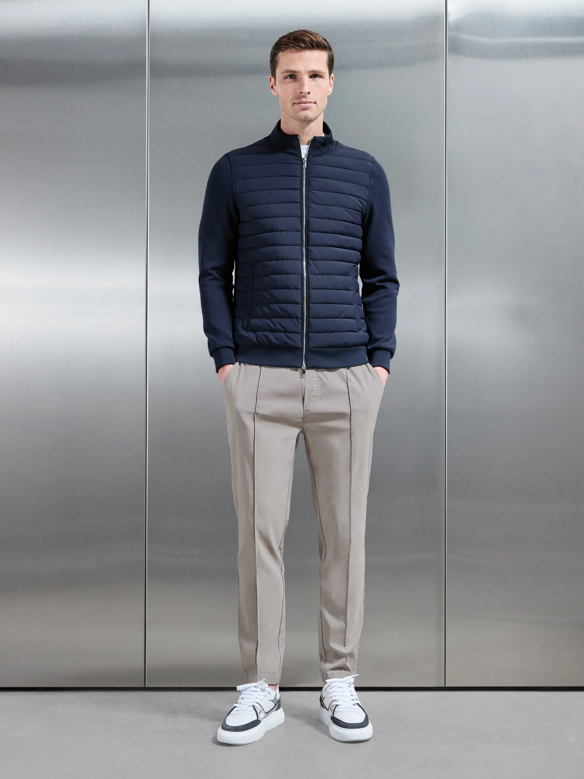 Essential Nylon Trouser in Stone - Image 2