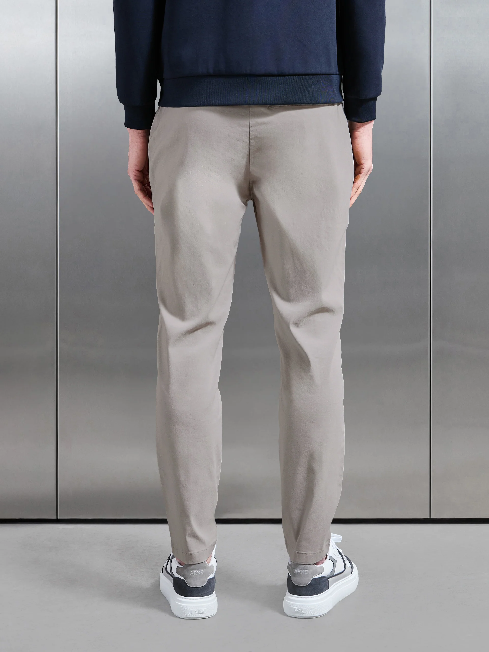 Essential Nylon Trouser in Stone - Image 3