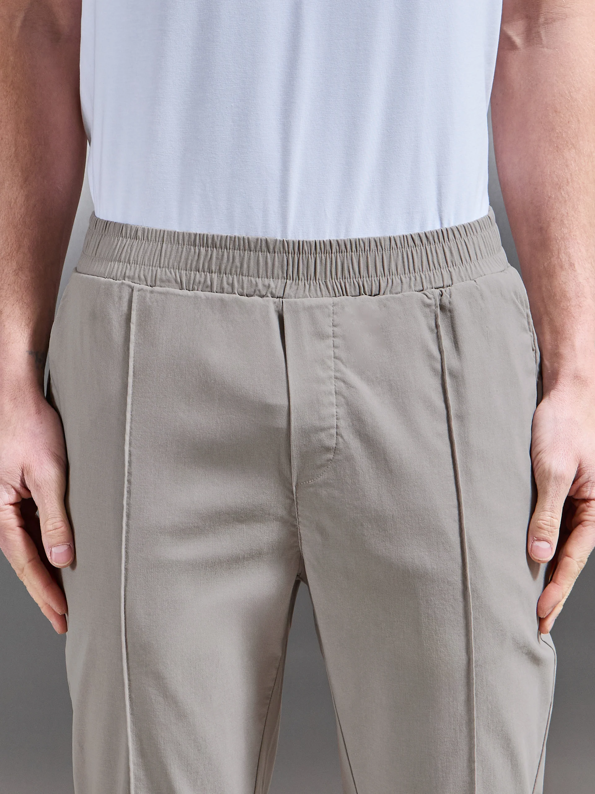 Essential Nylon Trouser in Stone - Image 4