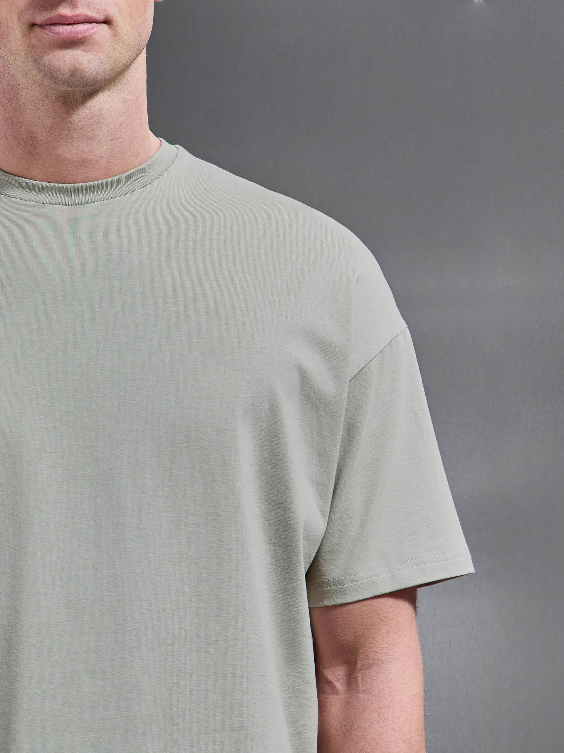 Essential Relaxed Fit Cotton T-Shirt in Stone - Image 4