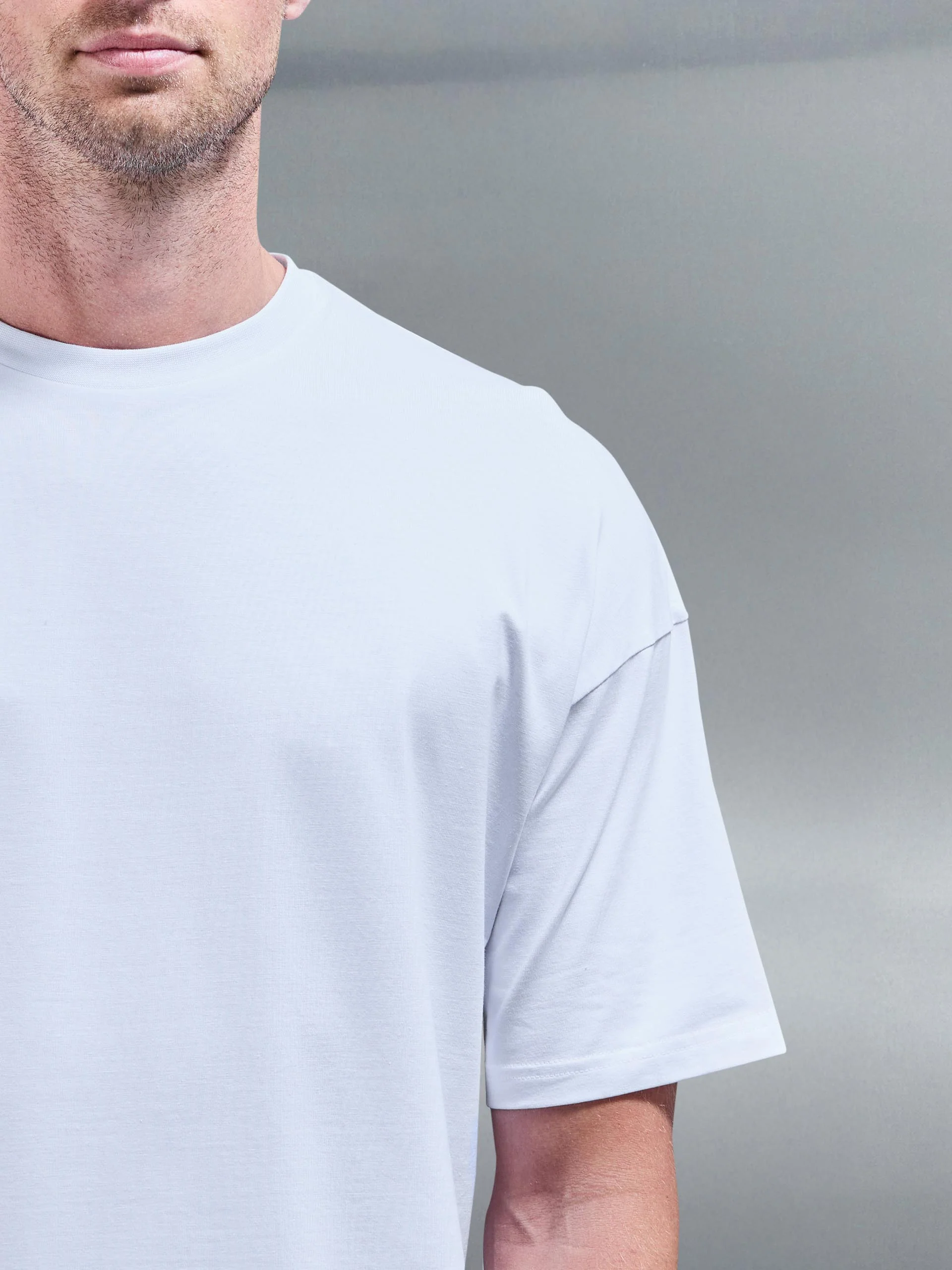 Essential Relaxed Fit Cotton T-Shirt in White - Image 3