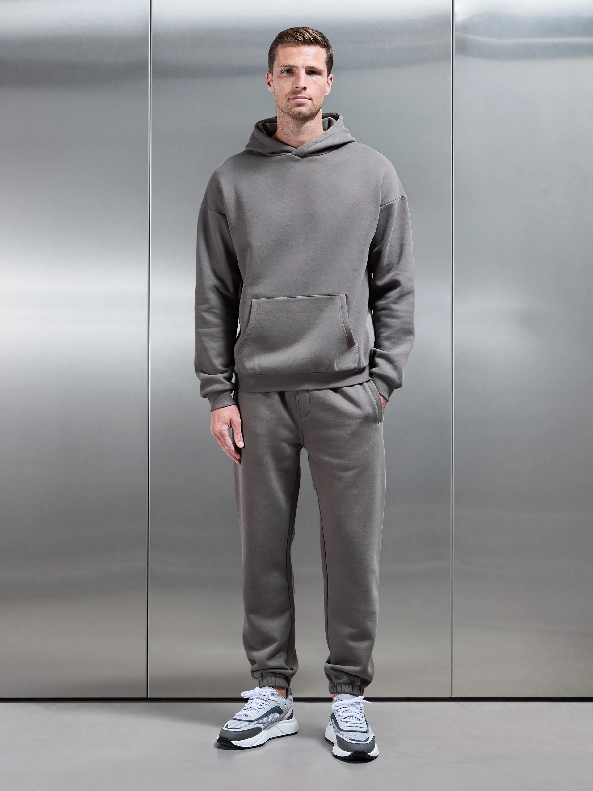 Essential Relaxed Fit Cuffed Jogger in Grey - Image 2