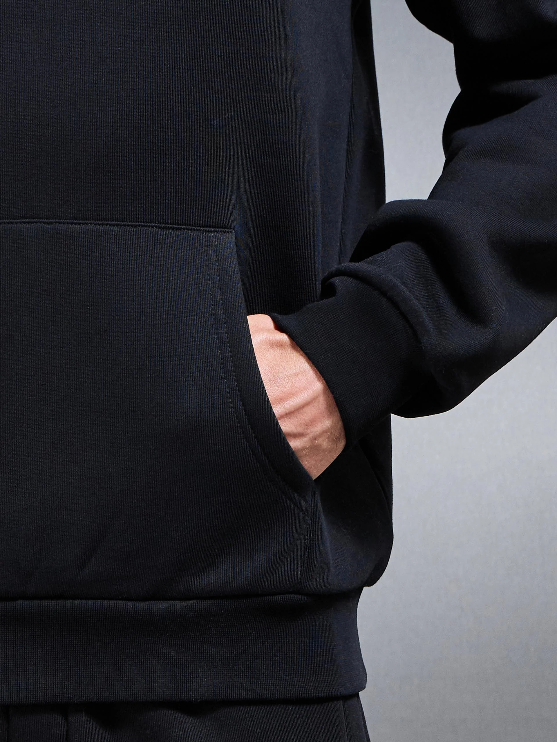 Essential Relaxed Hoodie in Black - Image 4