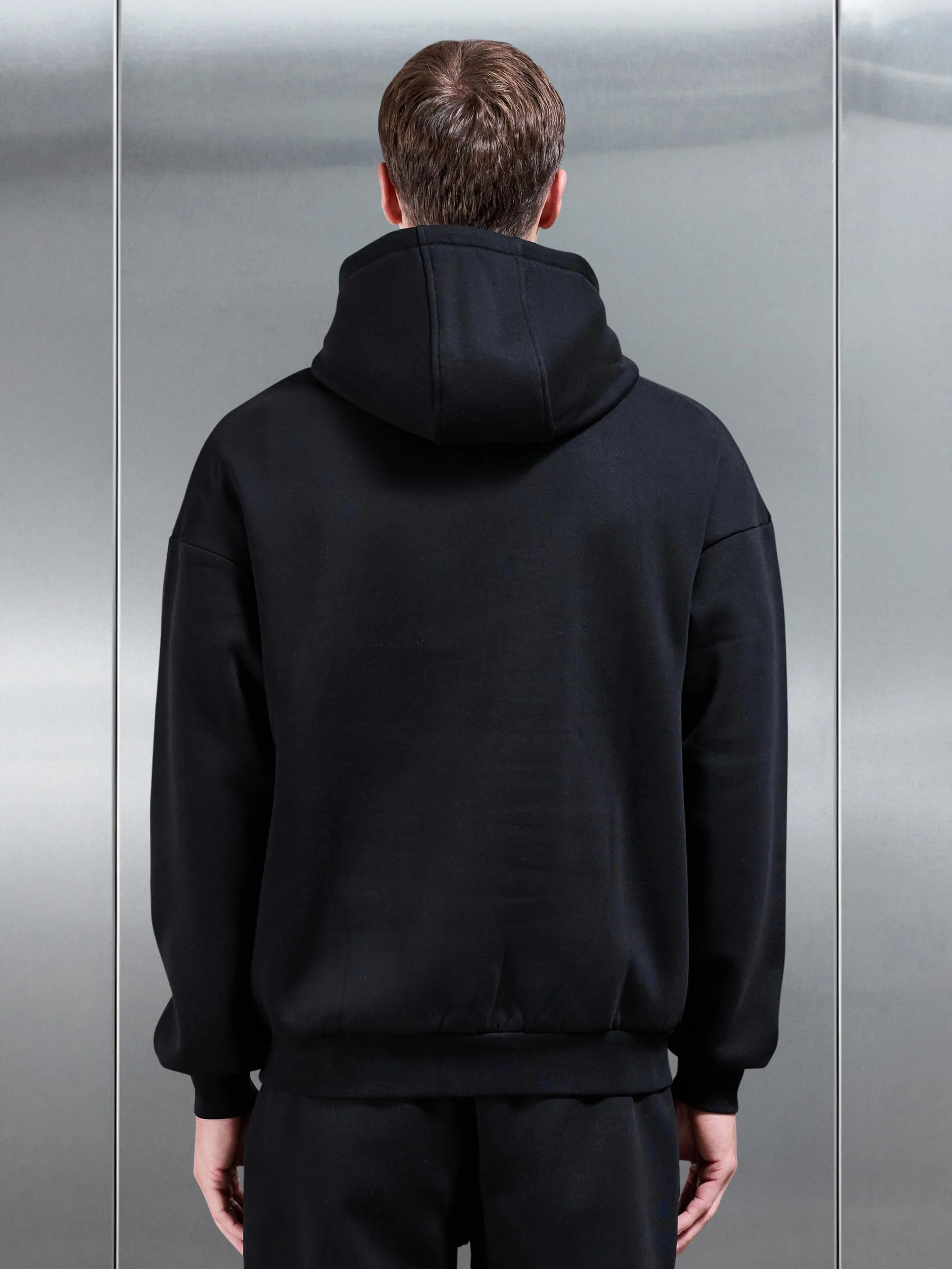 Essential Relaxed Hoodie in Black - Image 5