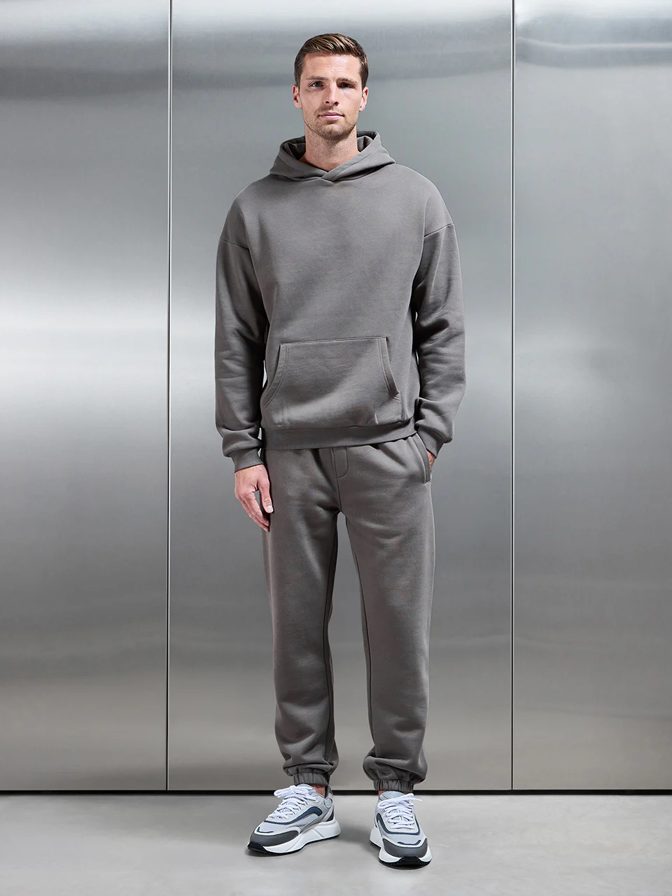Essential Relaxed Hoodie in Grey - Image 3