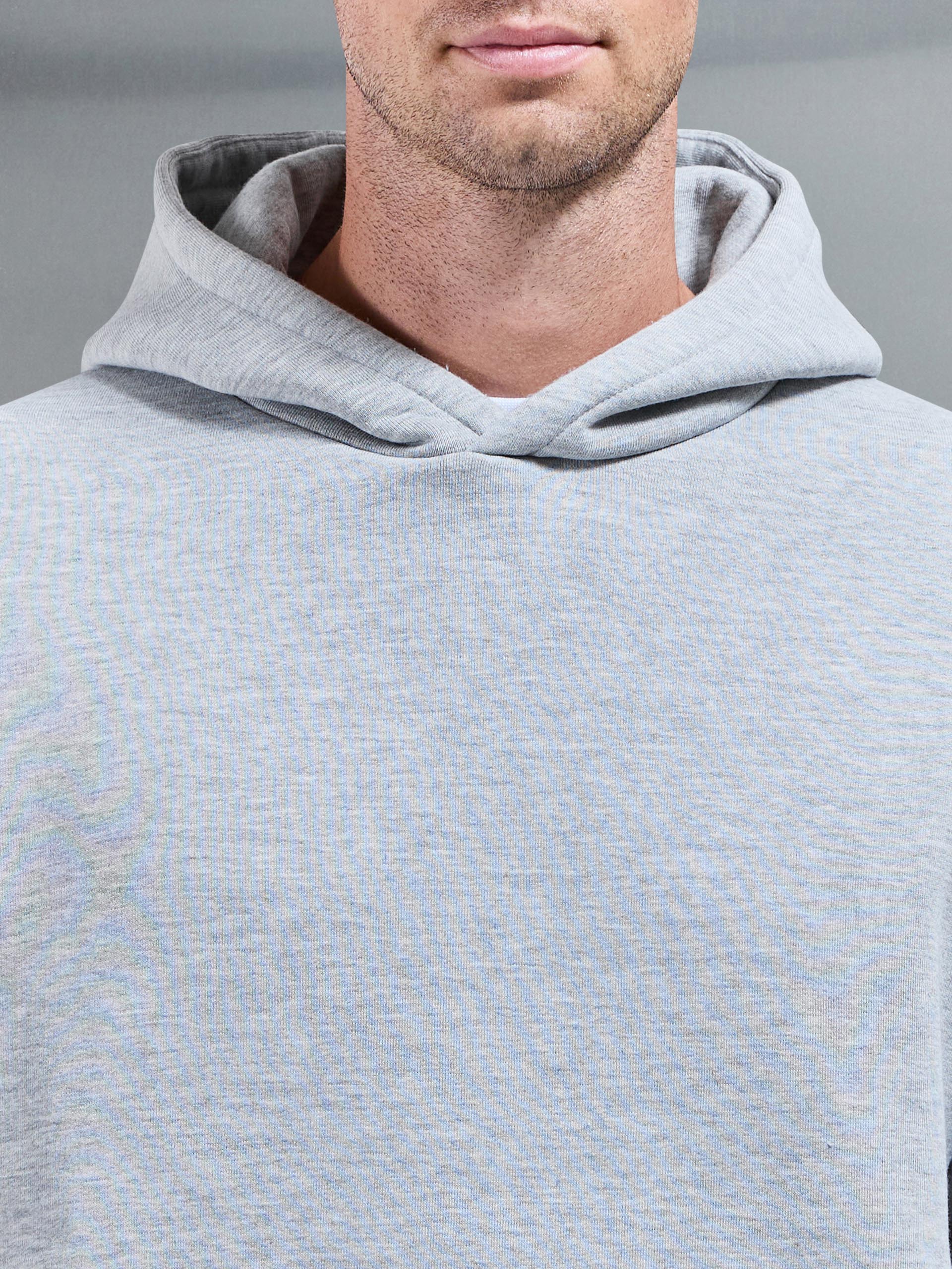 Essential Relaxed Hoodie in Marl Grey - Image 4