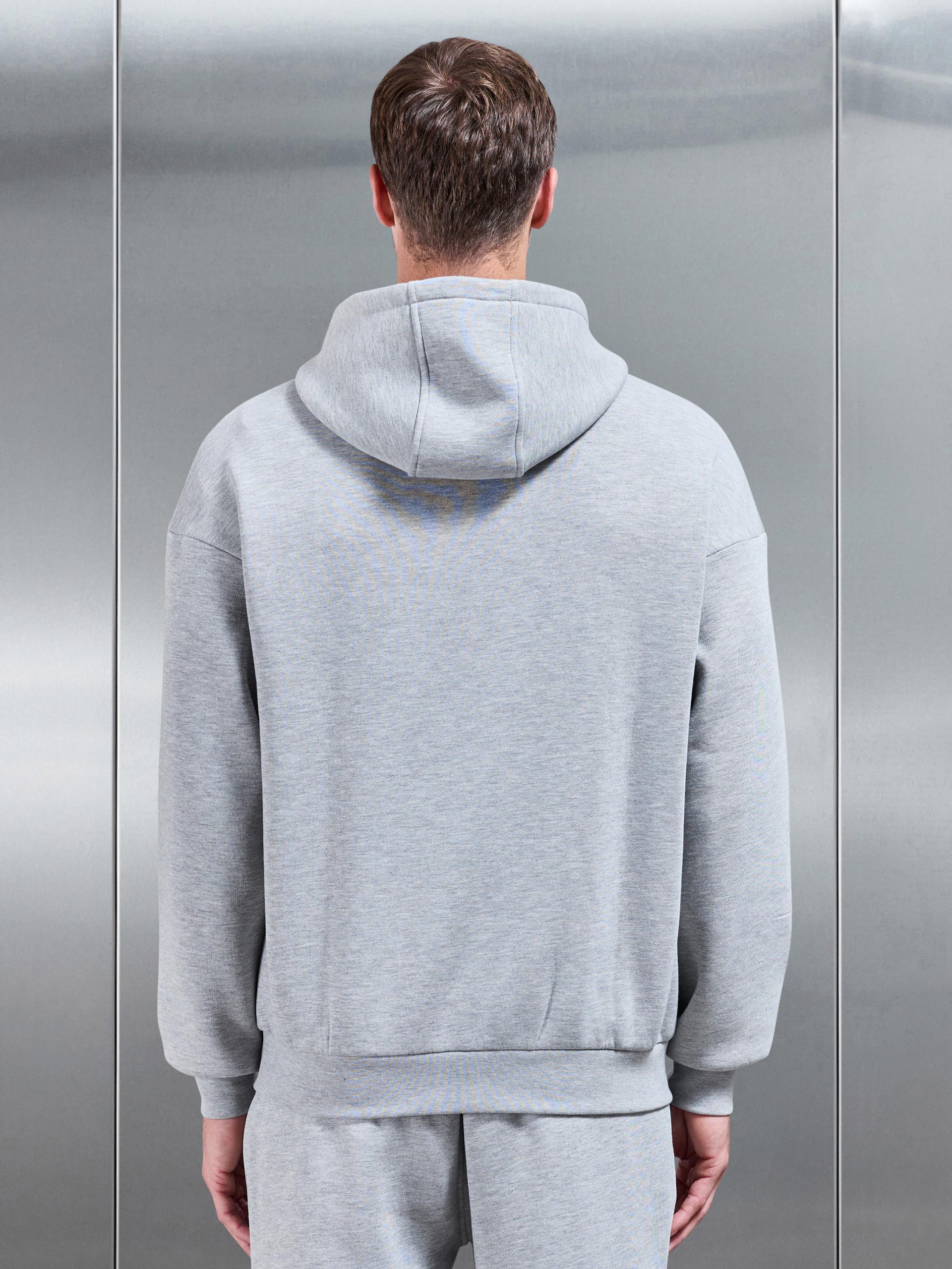 Essential Relaxed Hoodie in Marl Grey - Image 5