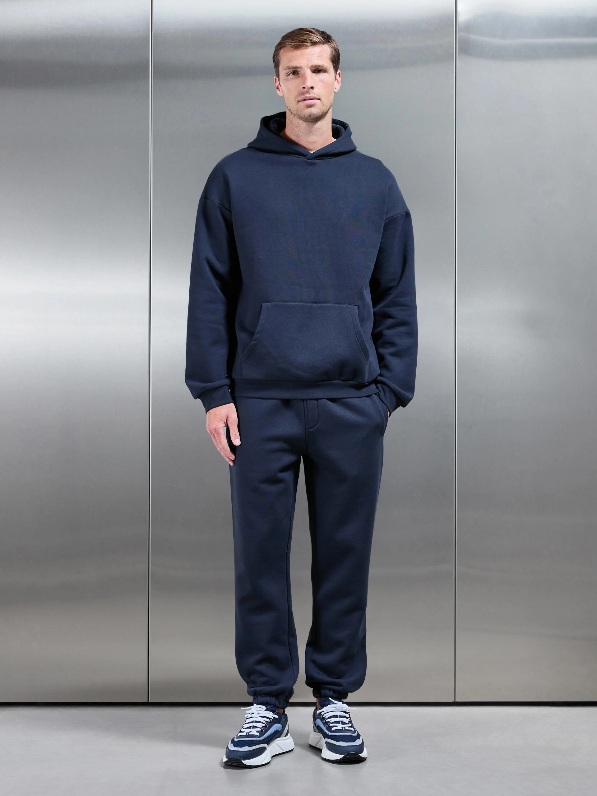 Essential Relaxed Hoodie in Navy - Image 2