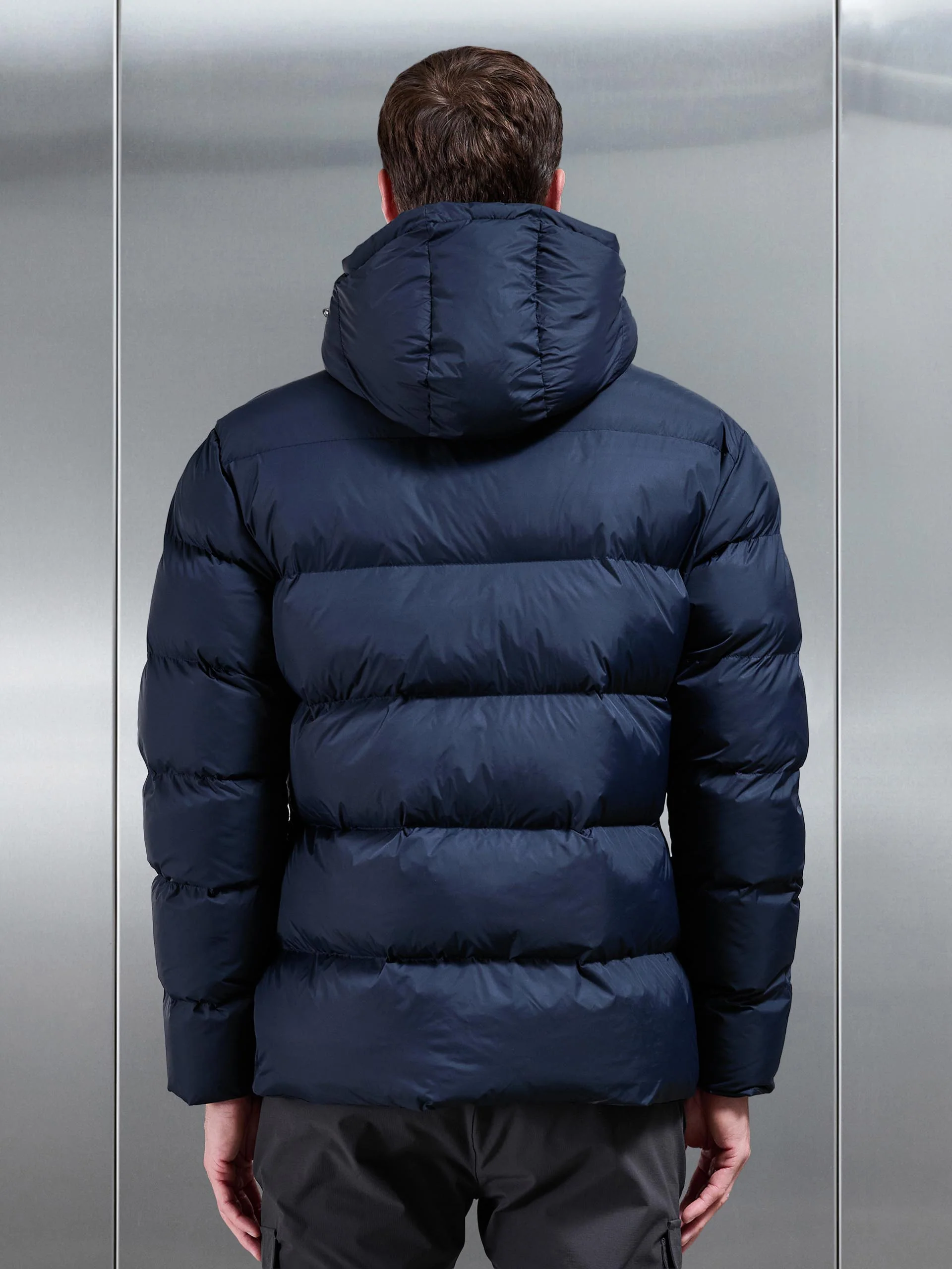 Essential Short Puffer Jacket in Navy - Image 3