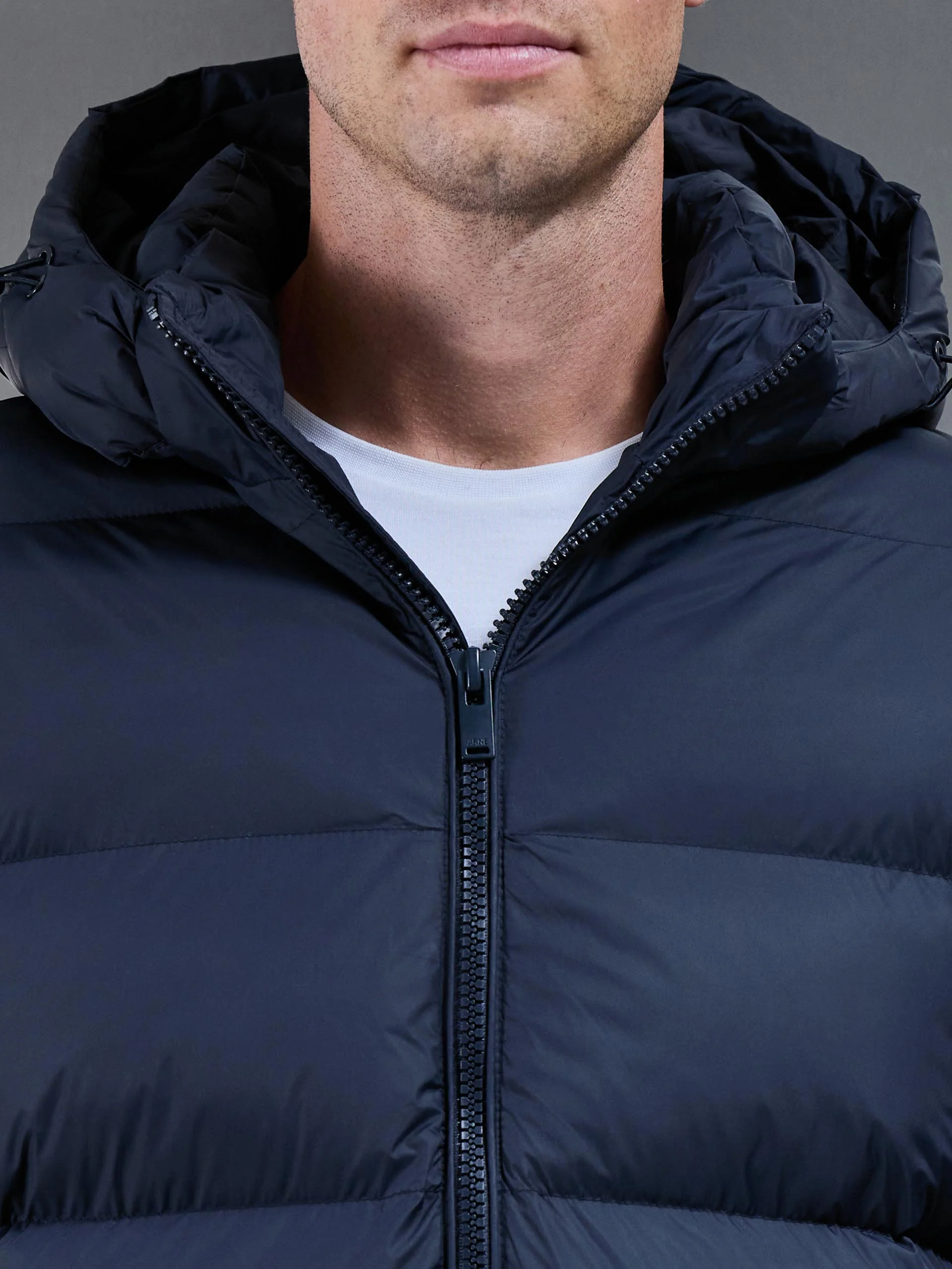 Essential Short Puffer Jacket in Navy - Image 4