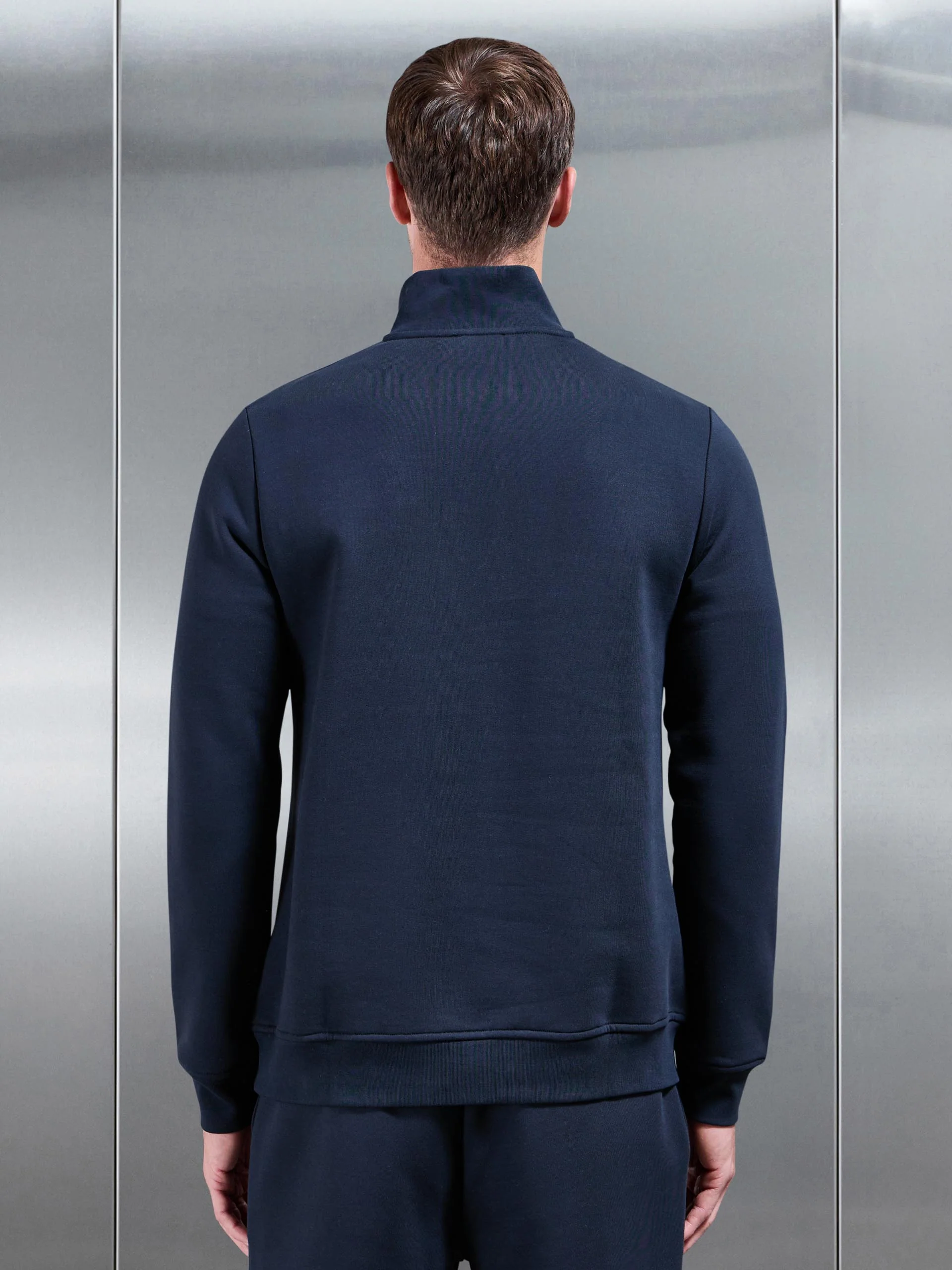 Essential Slim Half Zip in Navy - Image 4