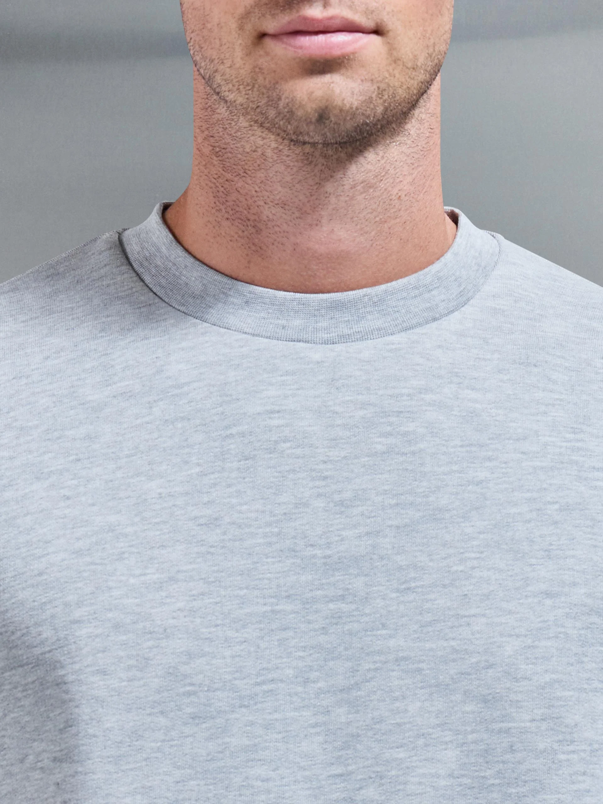 Essential Sweatshirt in Marl Grey - Image 3
