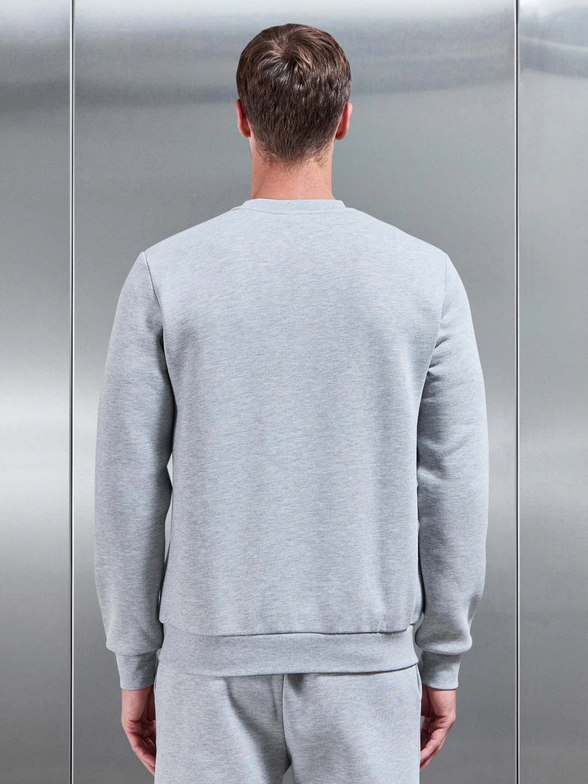 Essential Sweatshirt in Marl Grey - Image 4