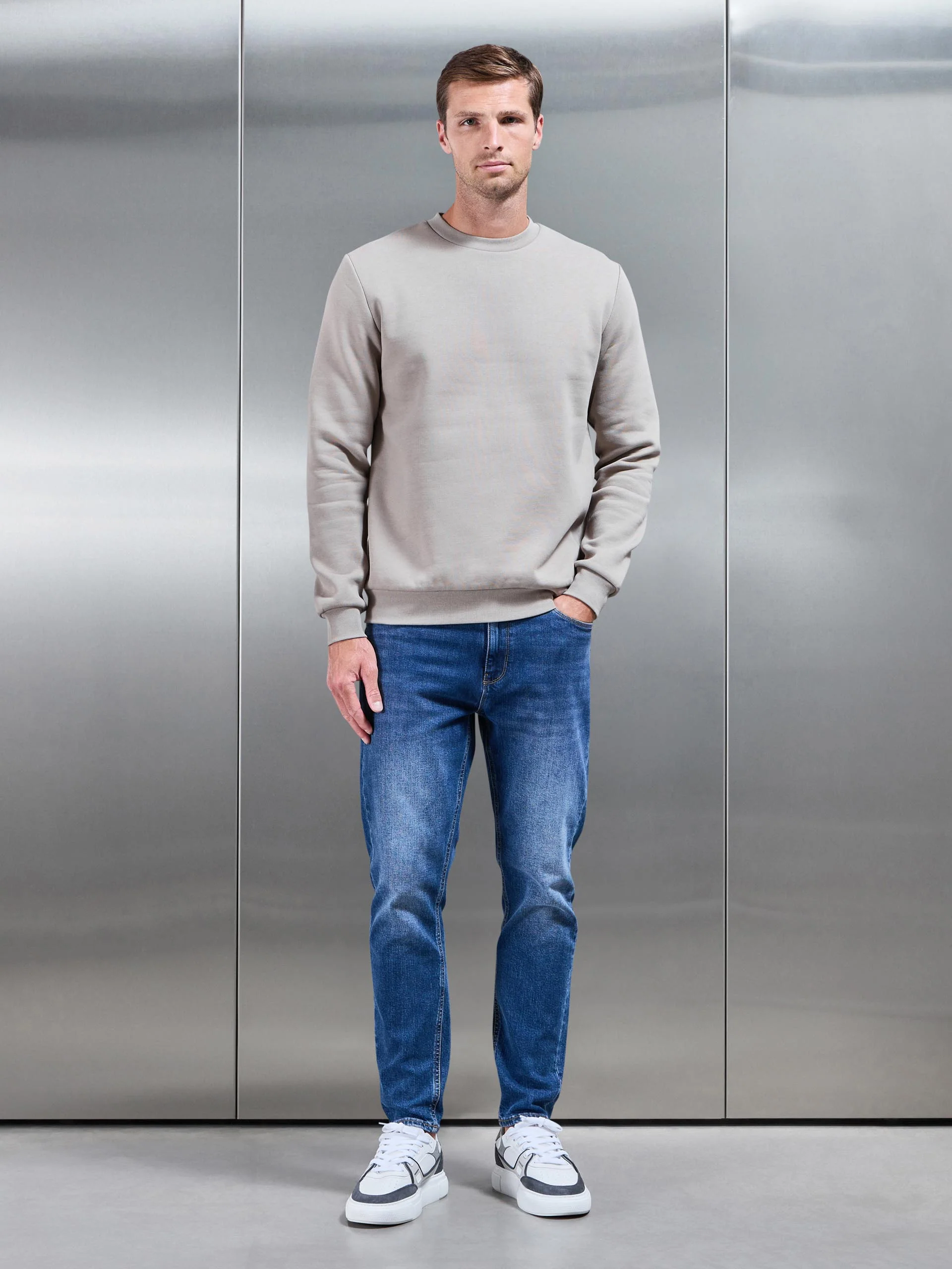 Essential Sweatshirt in Stone - Image 2