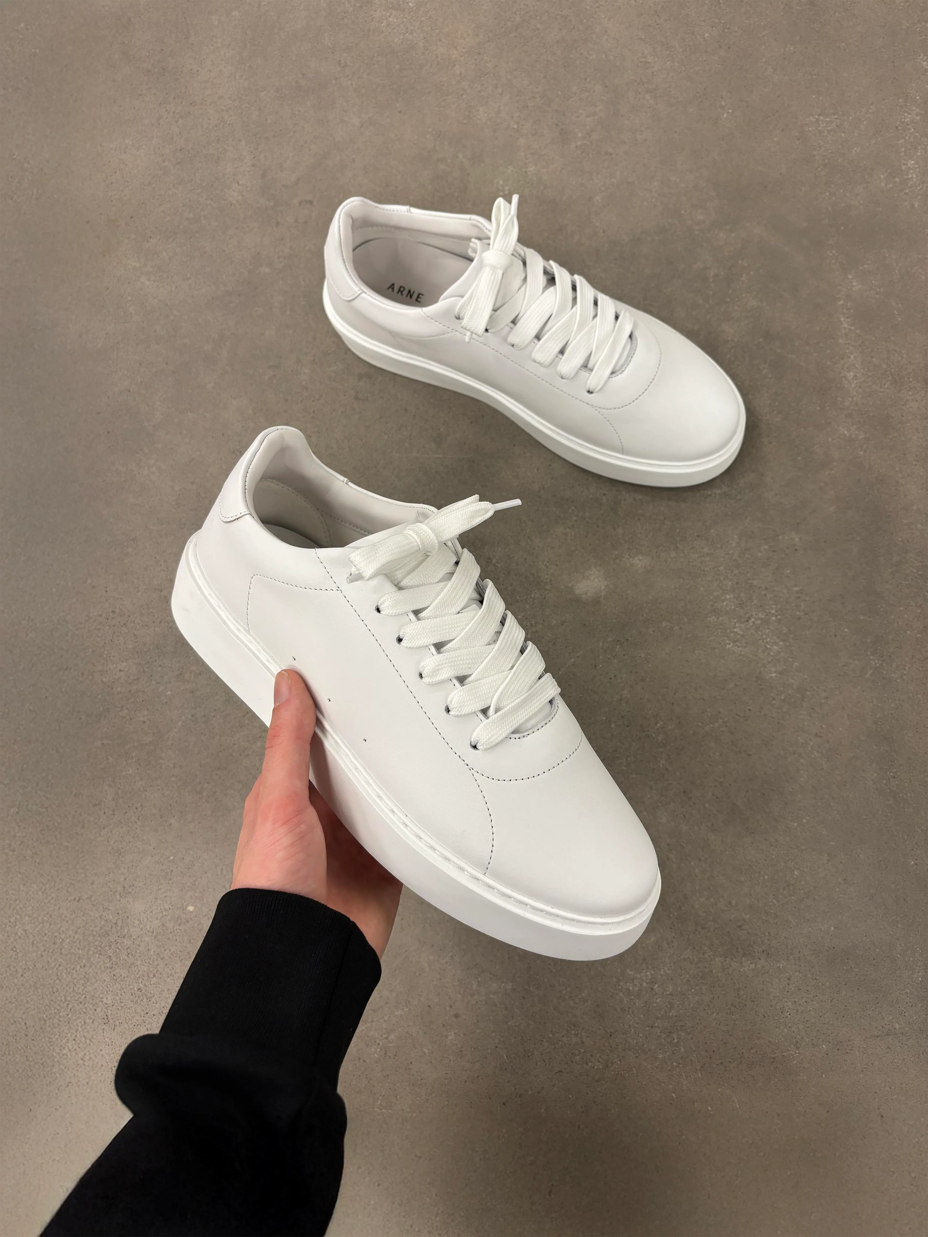 Everyday Leather Trainer in White - Image 6