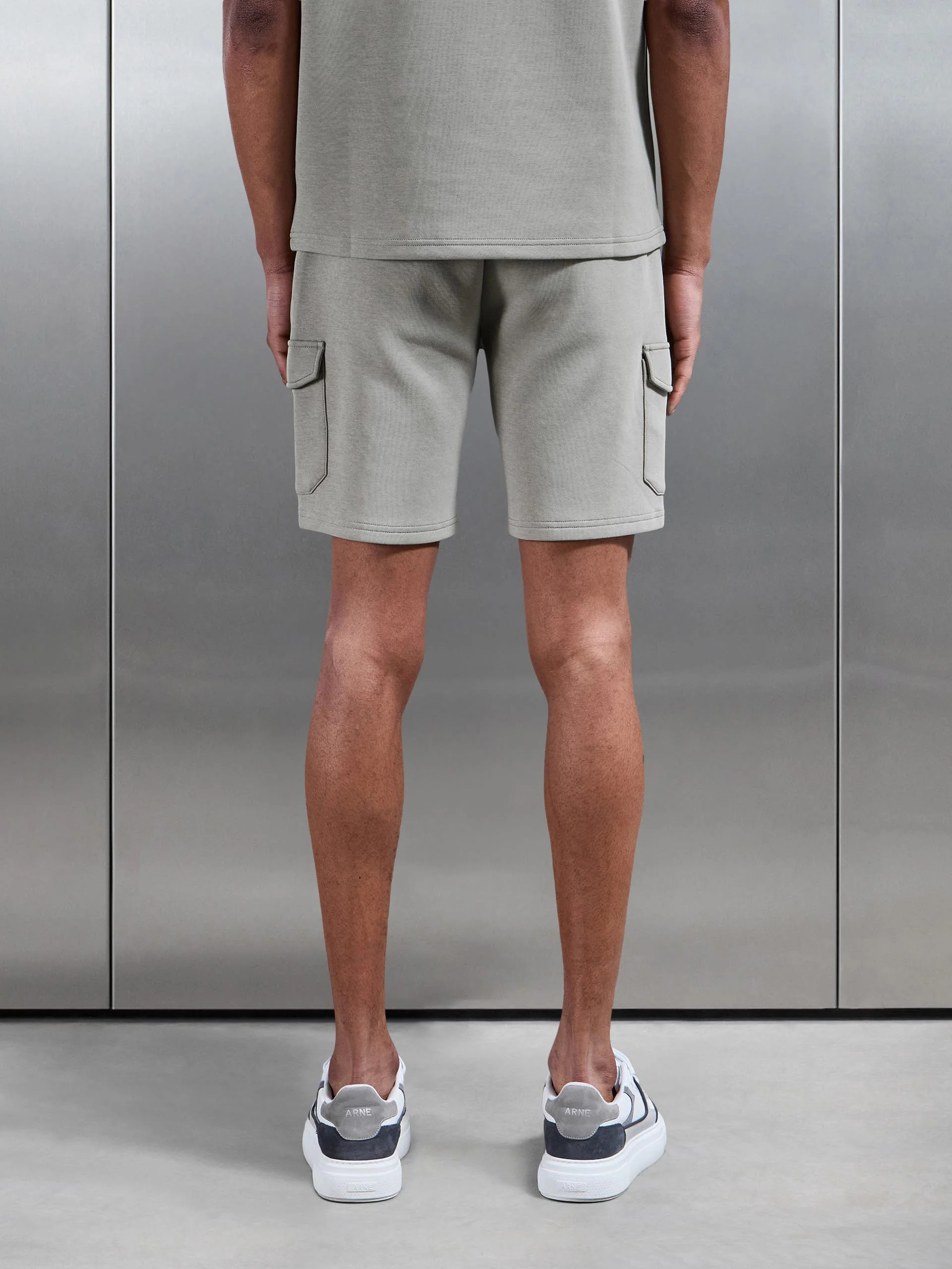 Everyday Luxe Cargo Short in Stone - Image 3