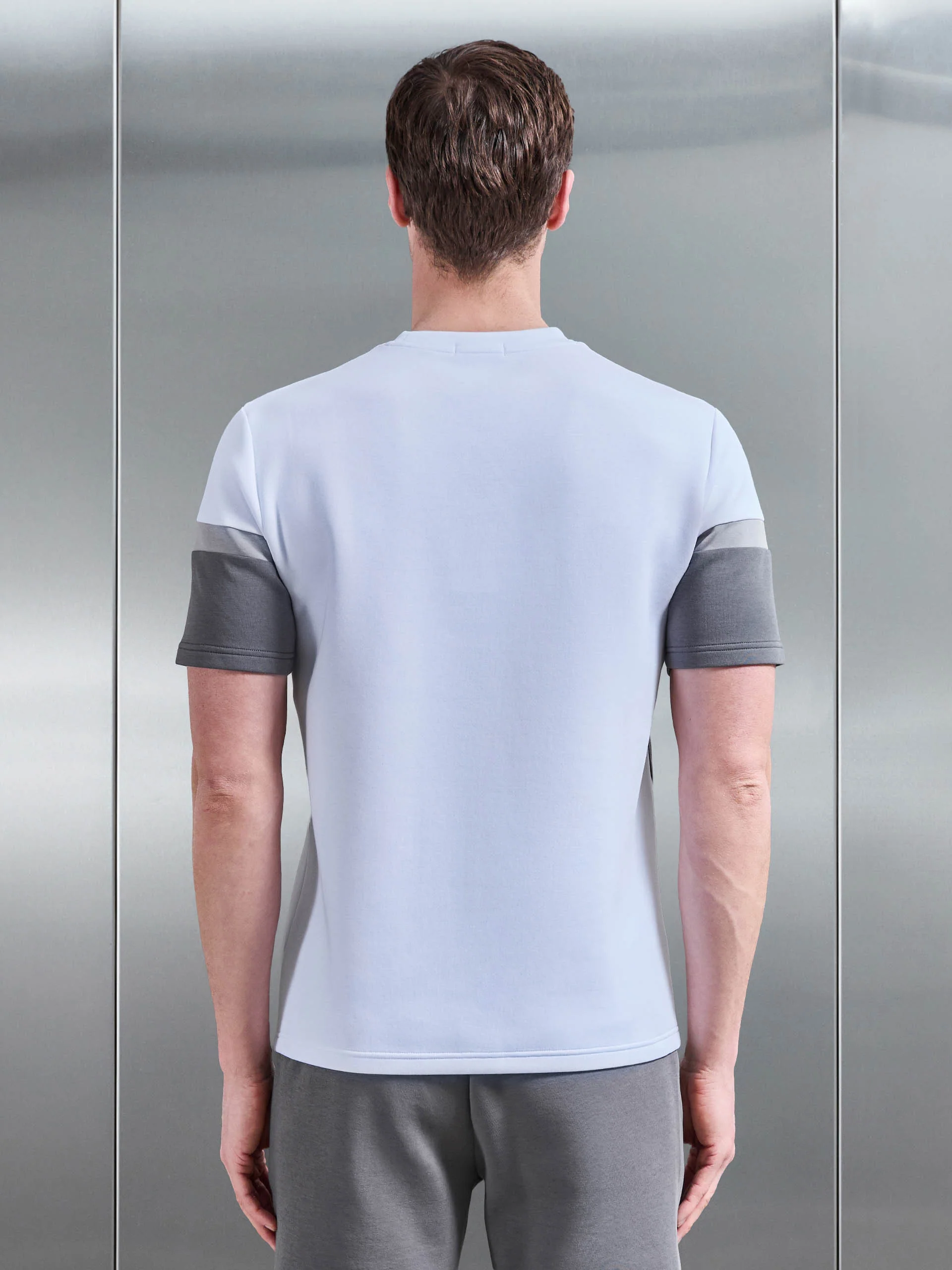 Everyday Luxe Colour Block T-Shirt in White - Image 3