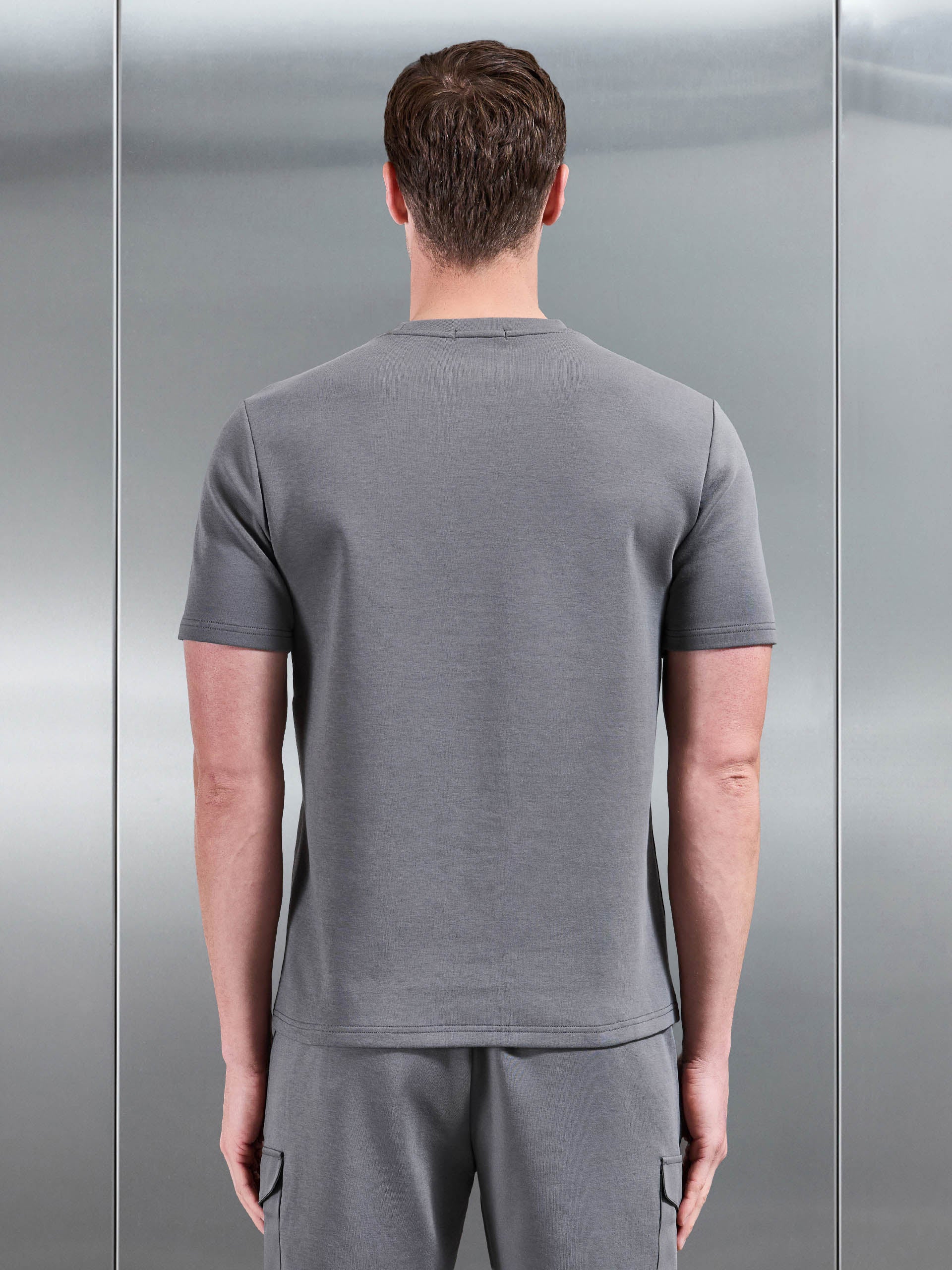 Everyday Luxe Hybrid Cargo T-Shirt in Grey - Image 3