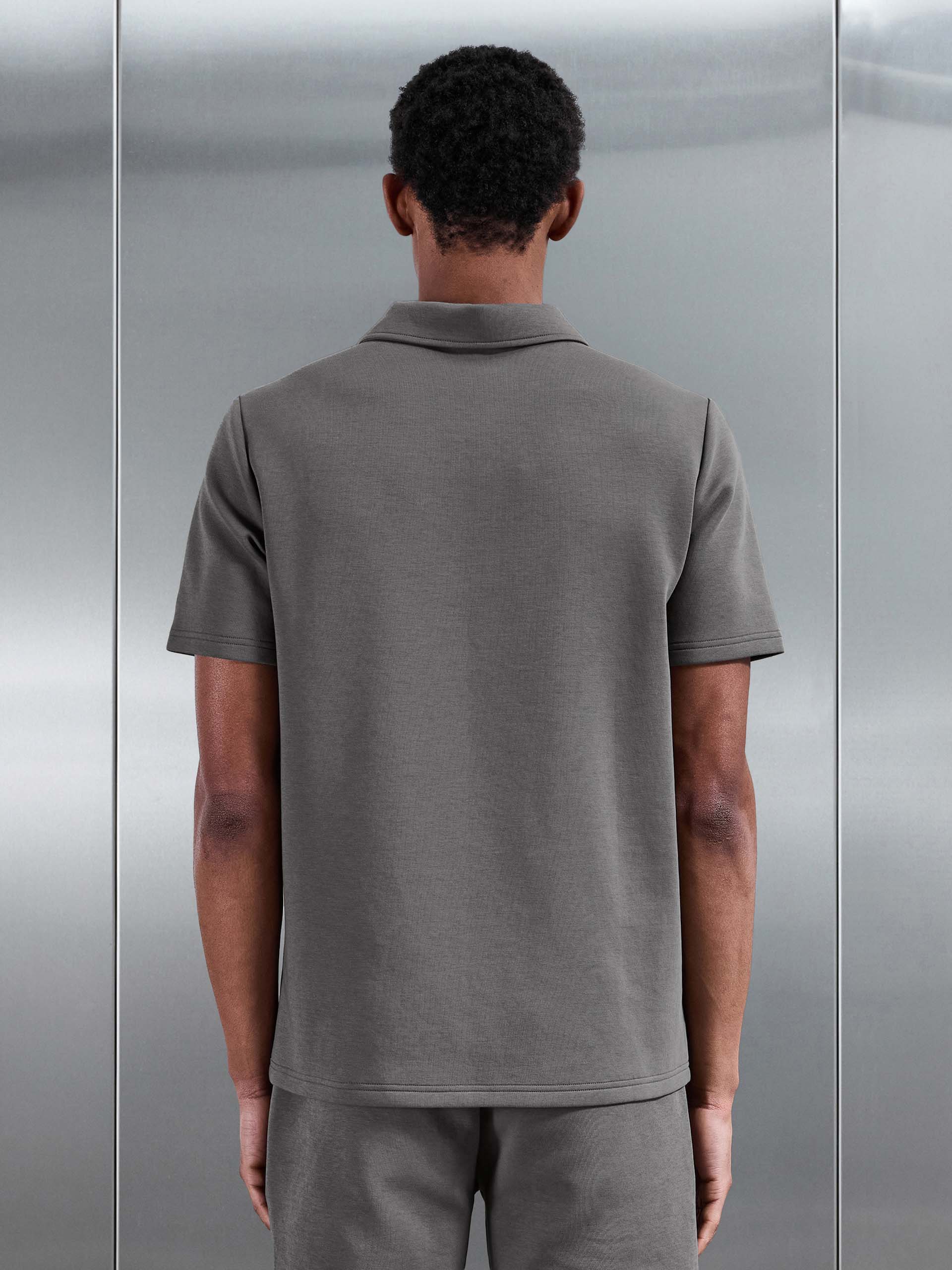 Everyday Luxe Polo Shirt in Grey - Image 4