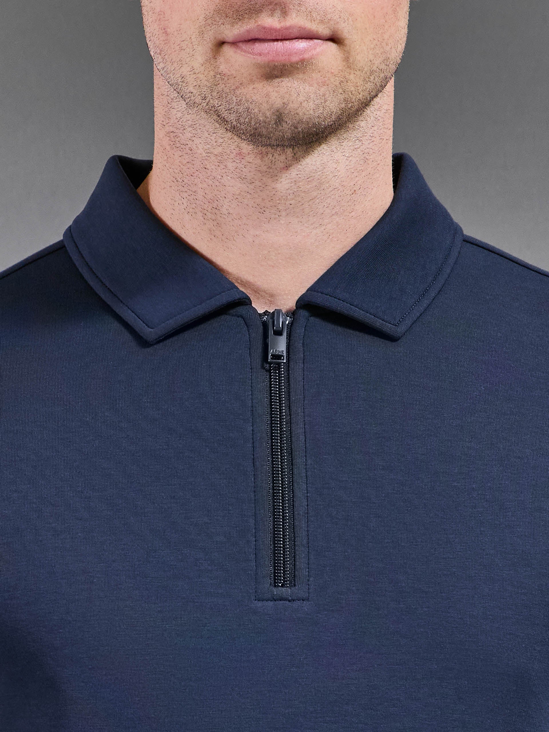 Everyday Luxe Polo Shirt in Navy - Image 4