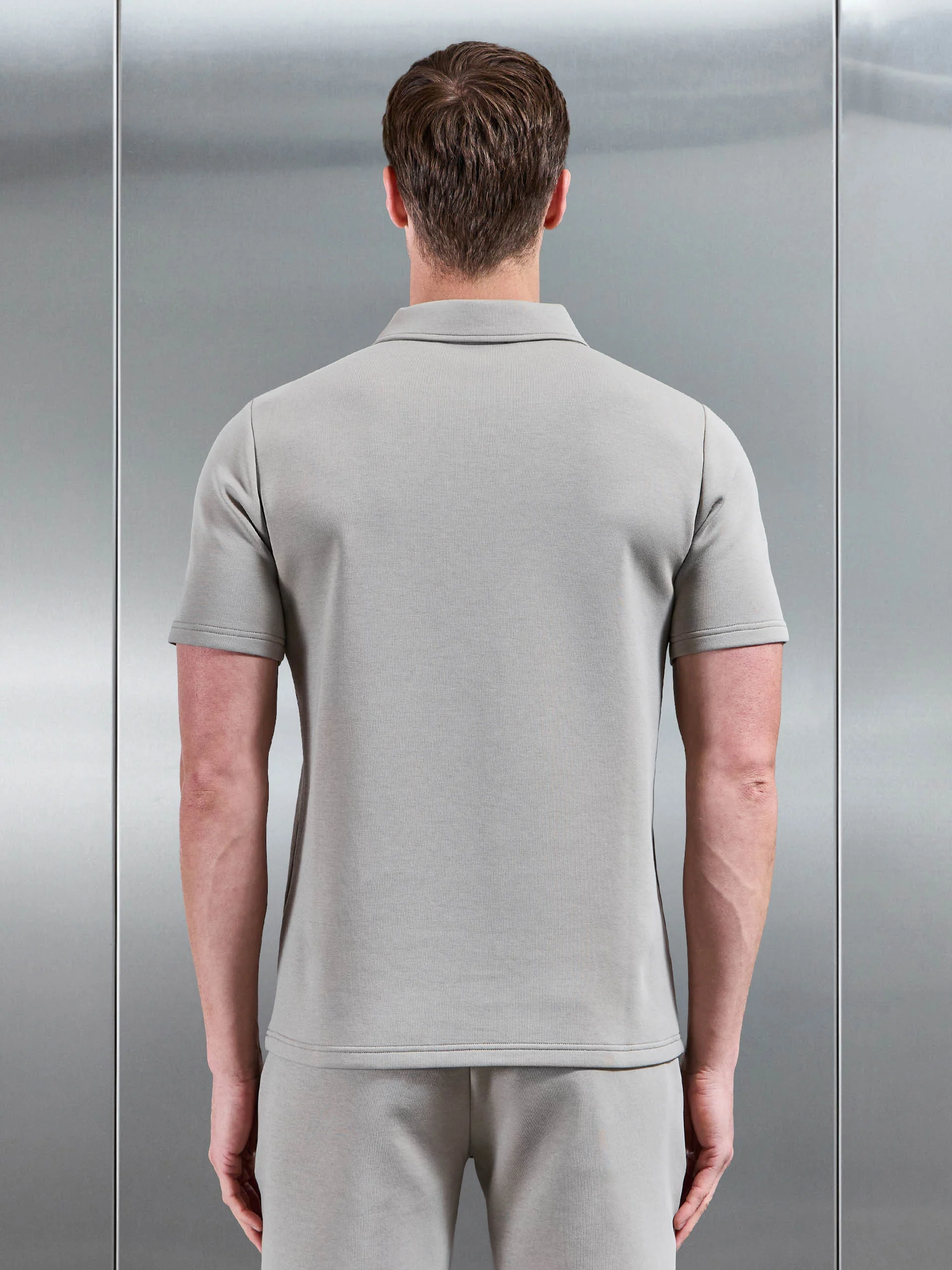 Everyday Luxe Polo Shirt in Stone - Image 3