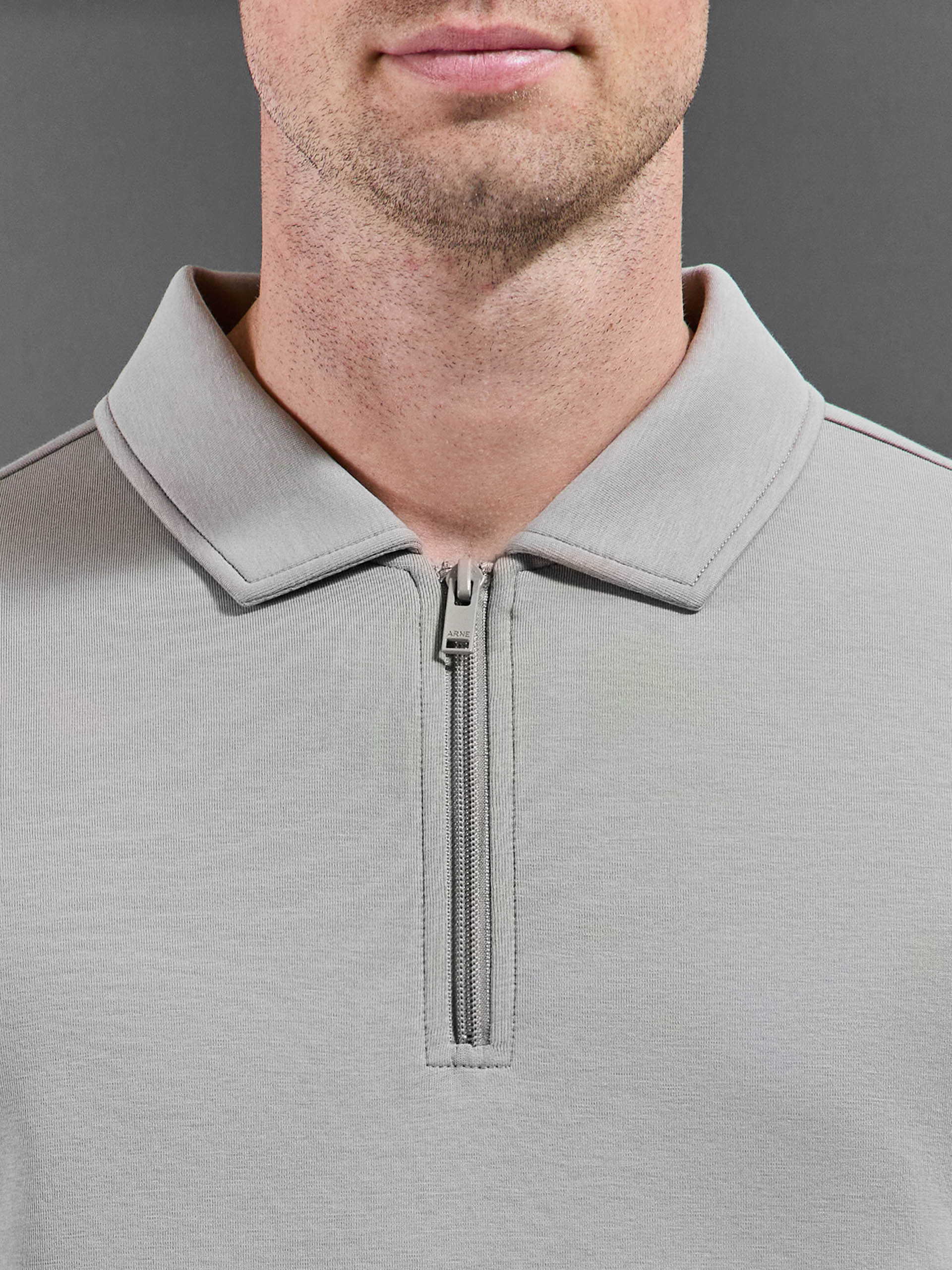 Everyday Luxe Polo Shirt in Stone - Image 4