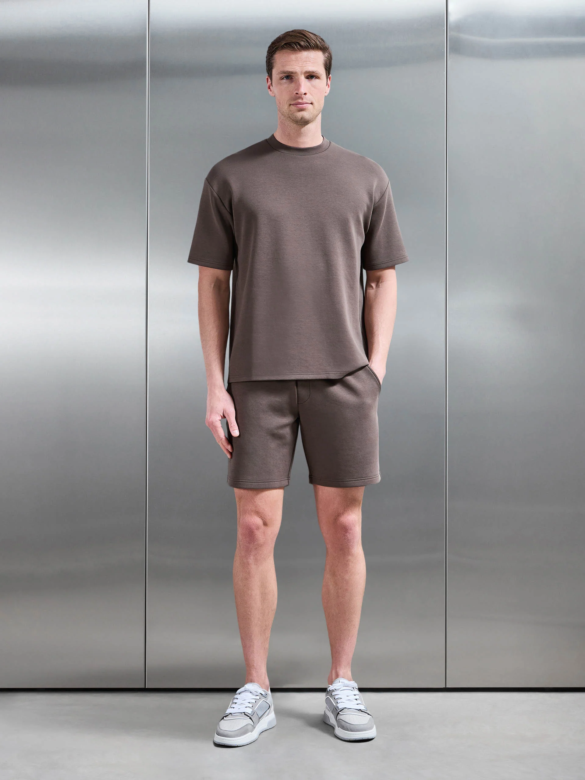 Everyday Luxe Relaxed Short in Brown - Image 2